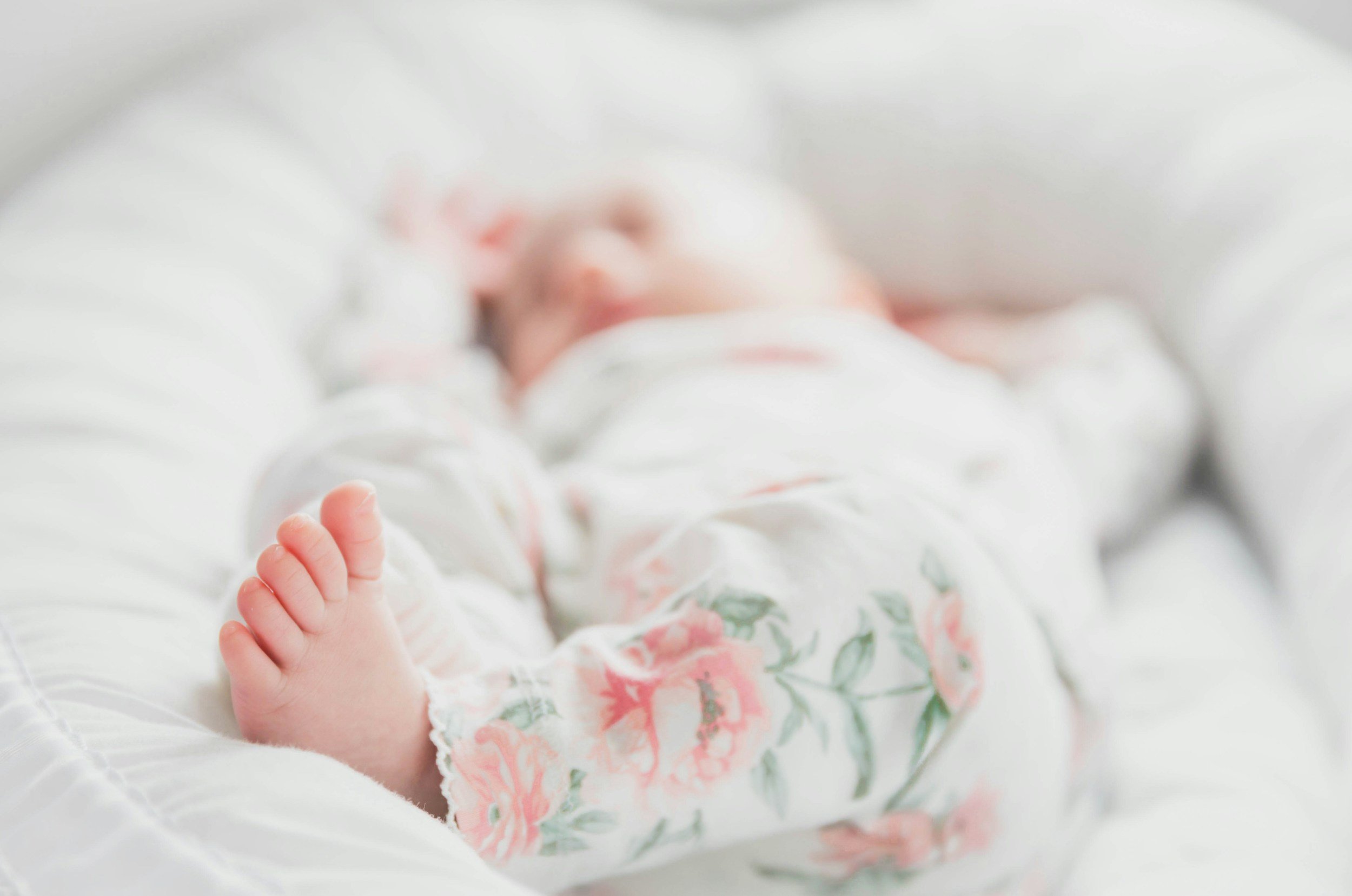 Baby Fokus auf Fuß