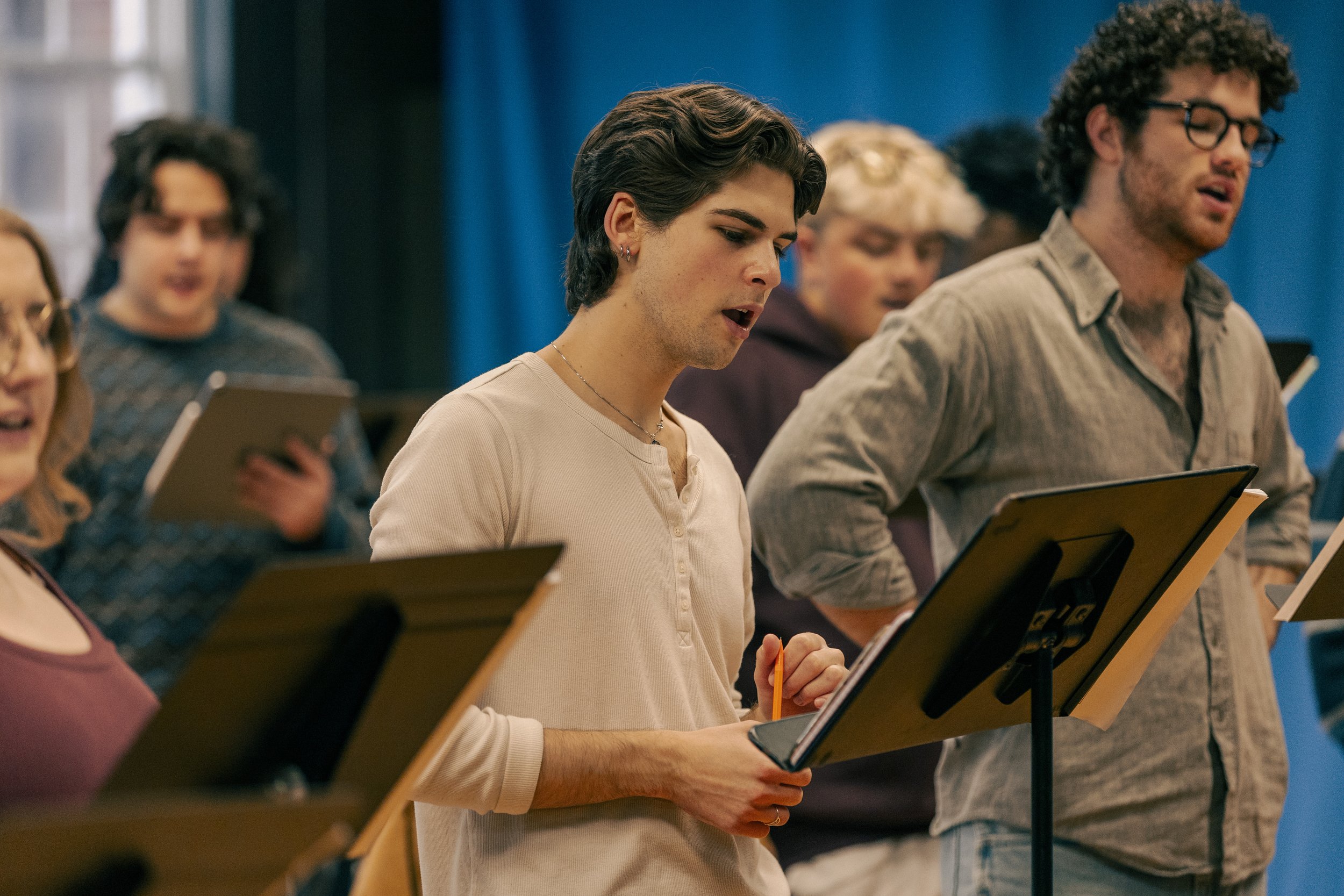 From a rehearsal of "Hair" with Tantrum Theater