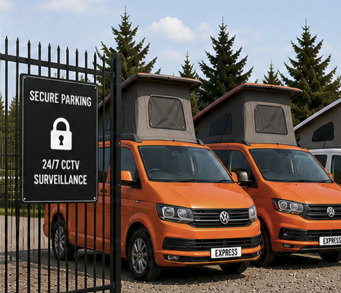 secure parking when hiring express campers