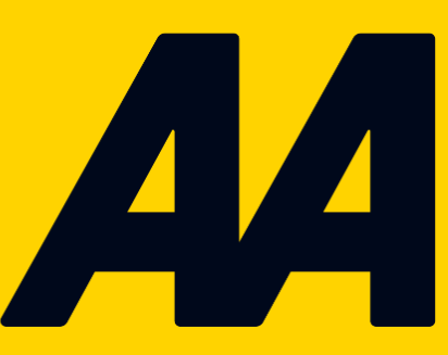 Black AA logo on a yellow background.