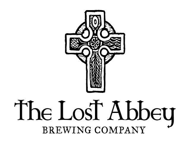 Logo of The Lost Abbey Brewing Company featuring a Celtic-style cross with intricate designs.