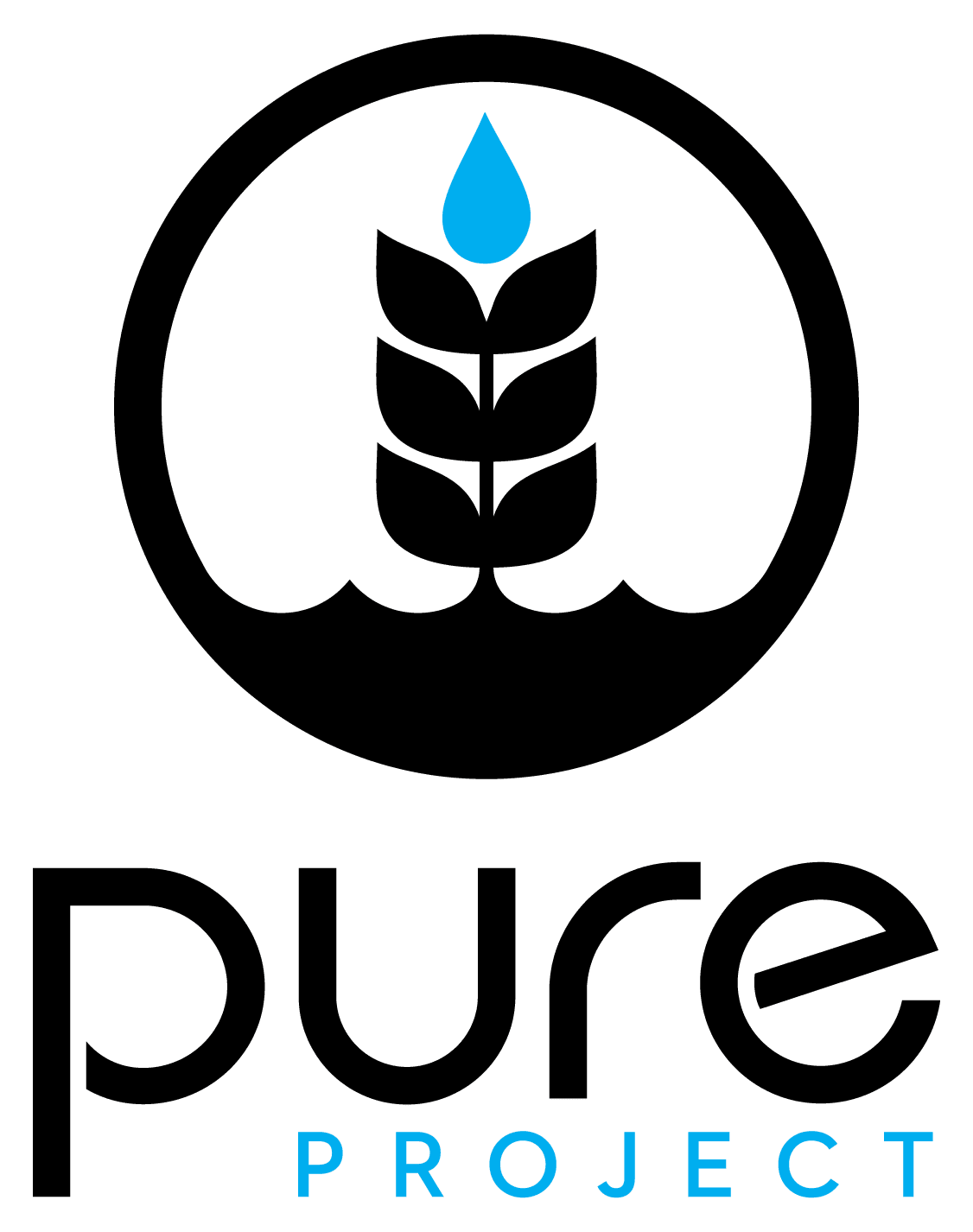 Logo for the Water Drop Project featuring a blue water droplet and the text 'WATER DROP PROJECT' in blue.