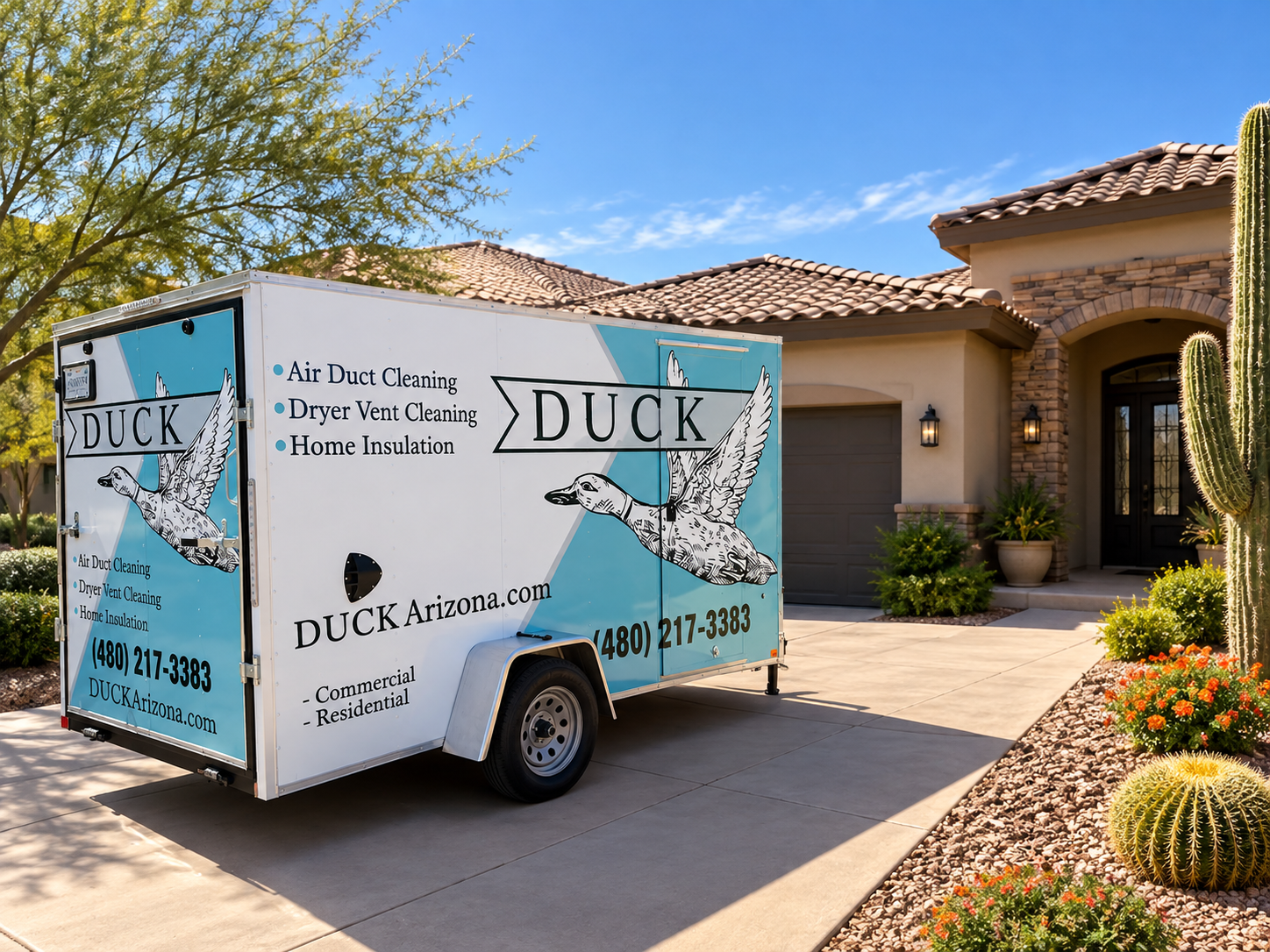 DUCK air duct cleaning, dryer vent cleaning, home attic insulation in the east valley arizona