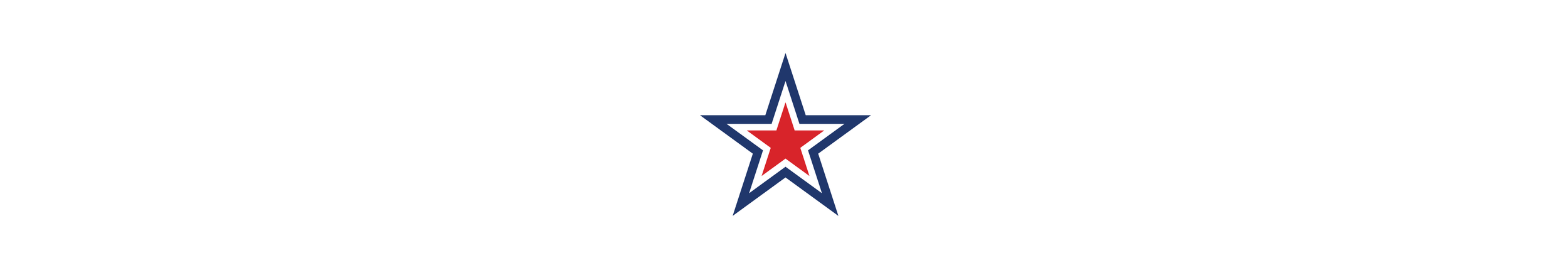Star in the center, featuring red, white, and blue colors for National Roofing St. Louis, a veteran and woman owned local business