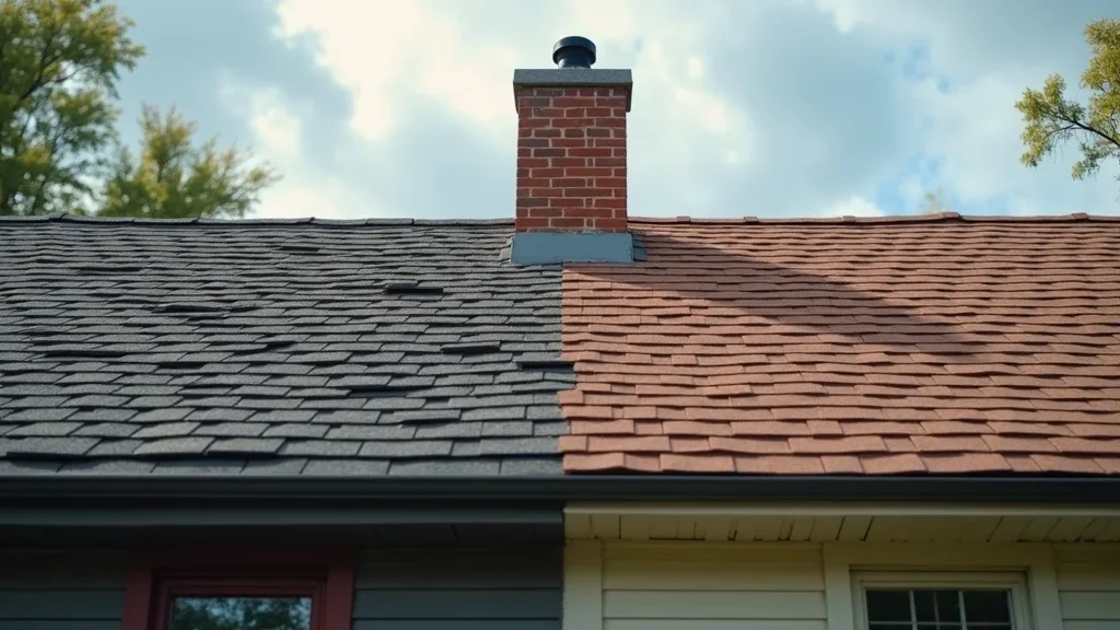 before after shingle roof replacement st louis missouri