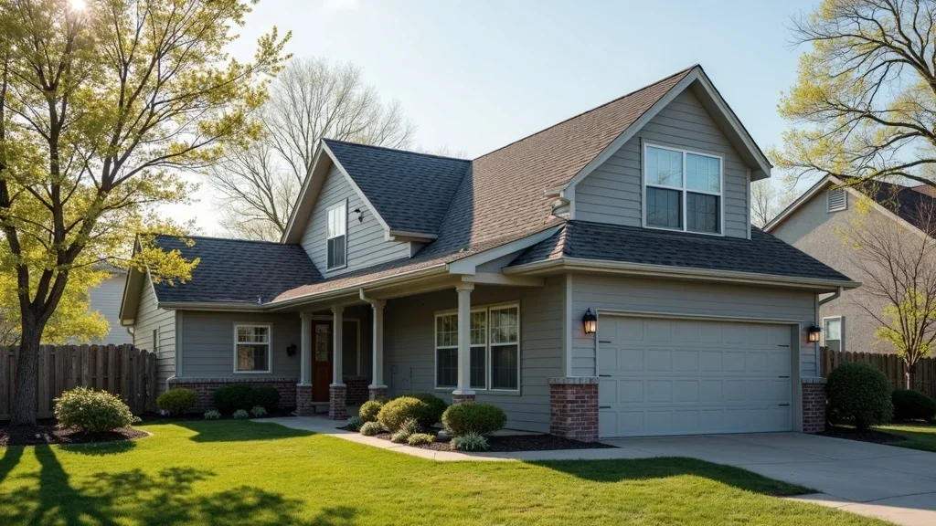 nice home on a sunny day with a brand new roof