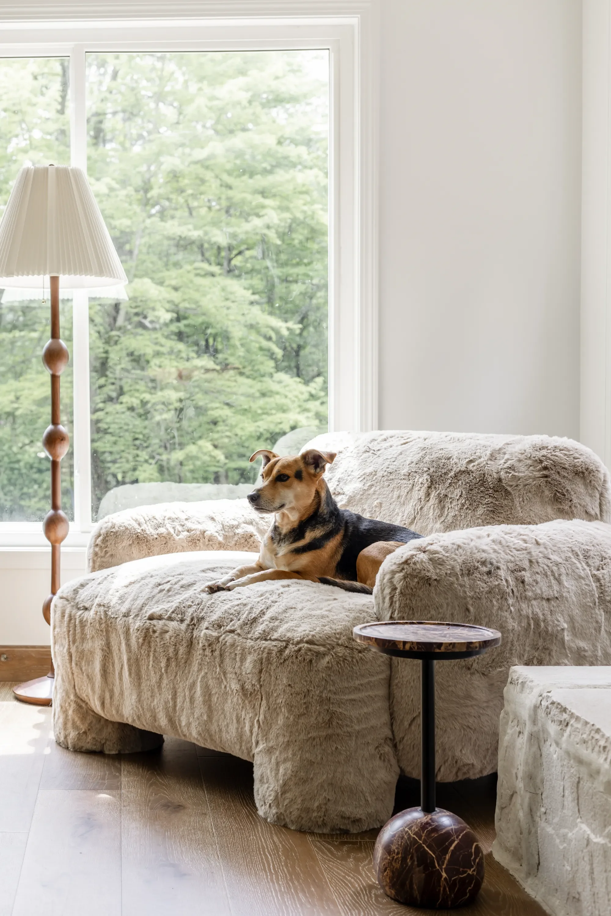 S Flynn Design + Build living room remodel for cozy vintage home owner