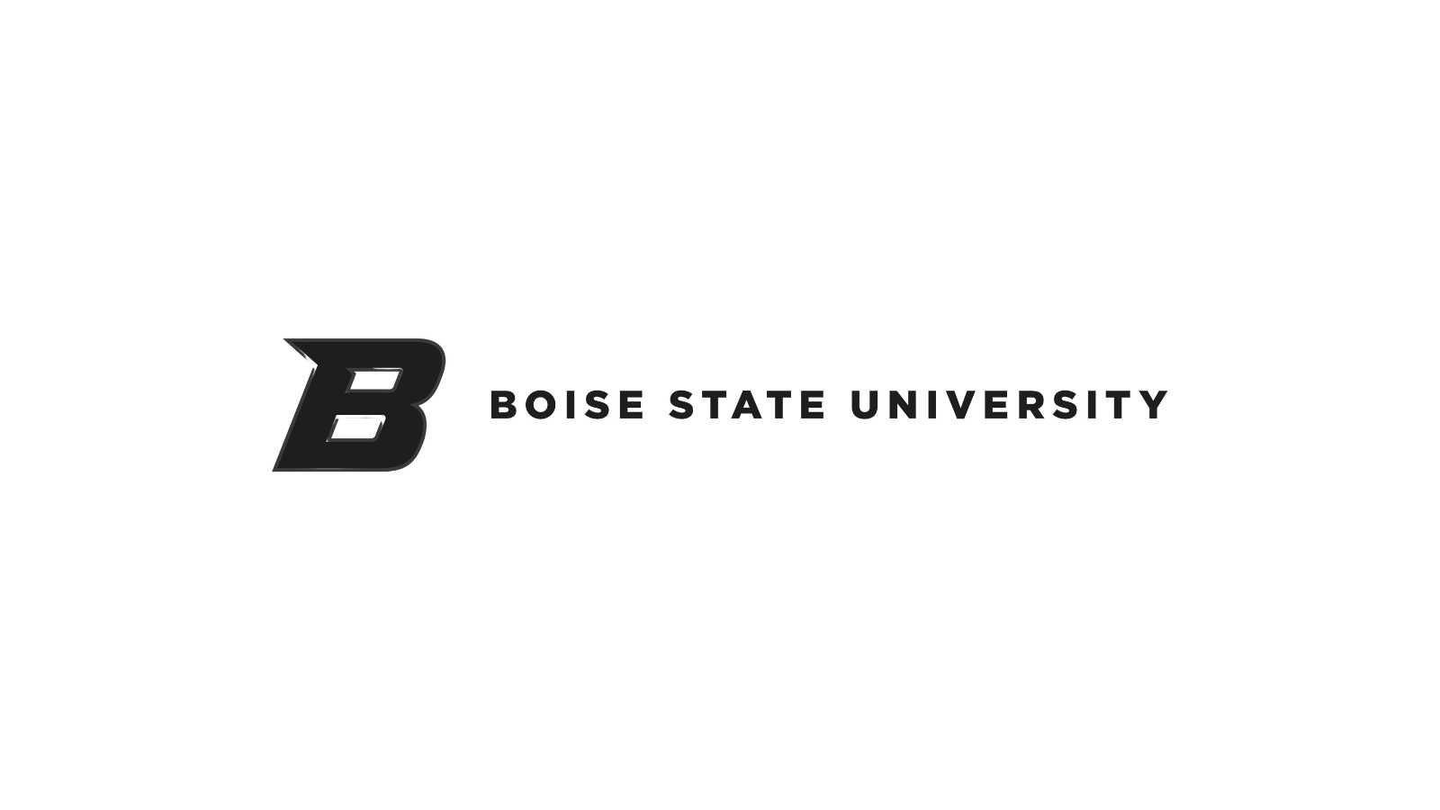 Boise State University logo featuring a large black star with yellow outline and a gray 'B' with black outline, alongside the text 'Boise State University'.