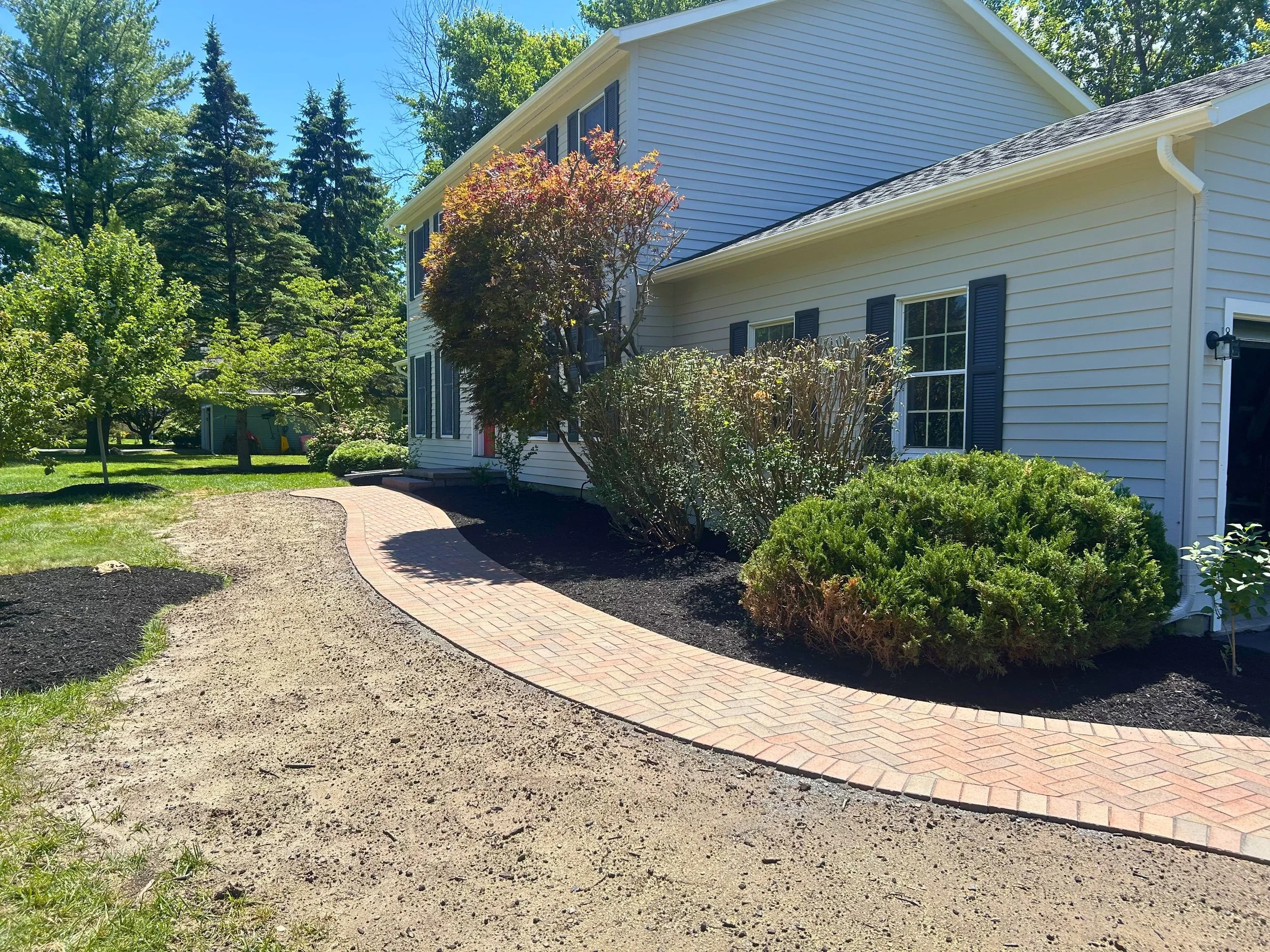 Curved Brick Walkway