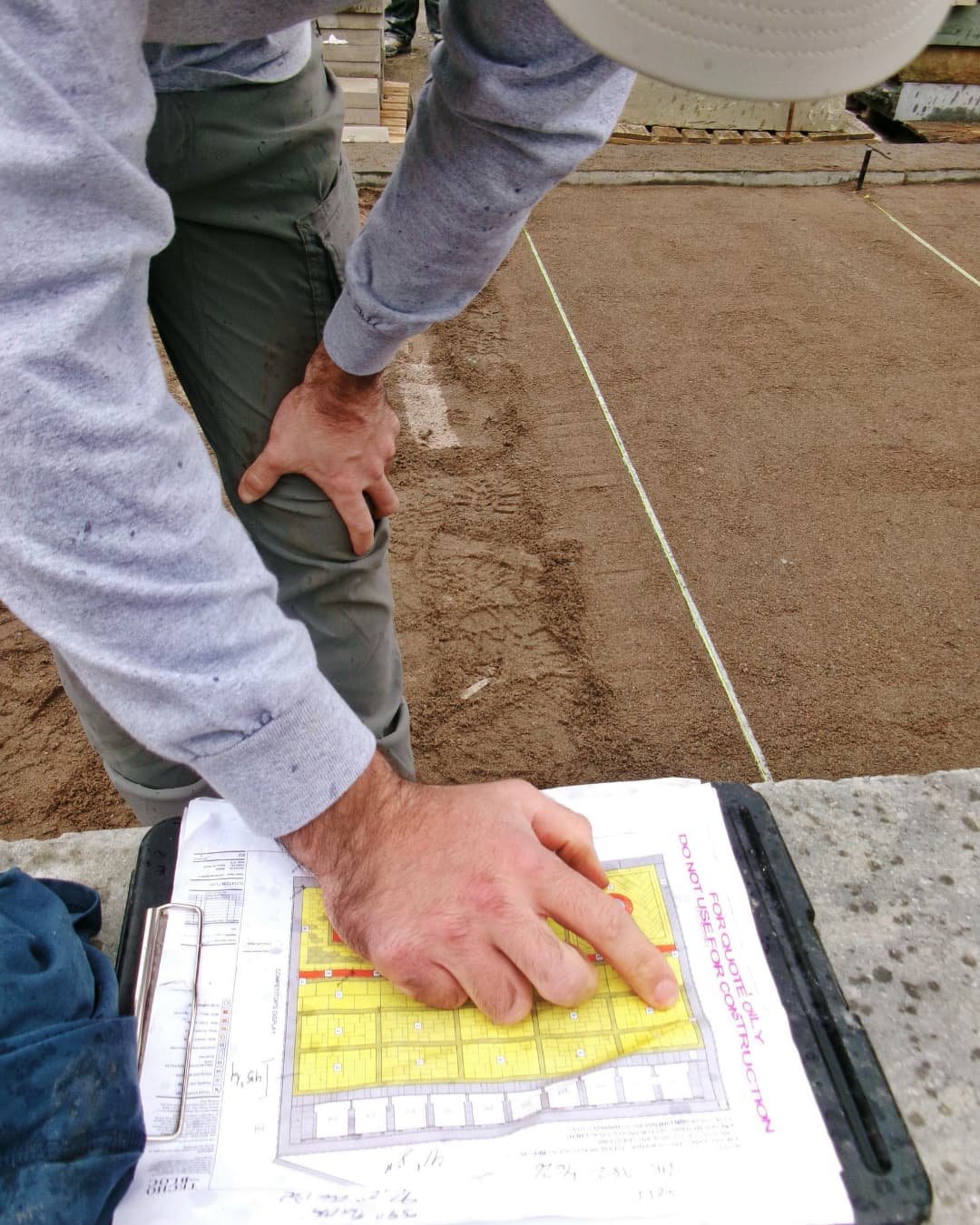 Close-up of Techo-Bloc inlay paver detail at the Paragon Supply display.