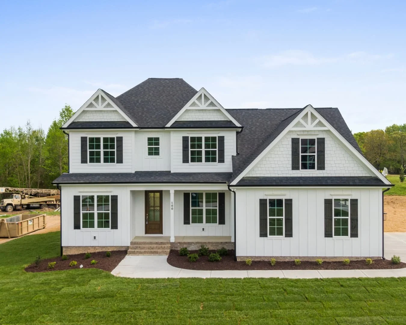 Front walkway inspiration at a new home with a clean path layout and fresh curb appeal.