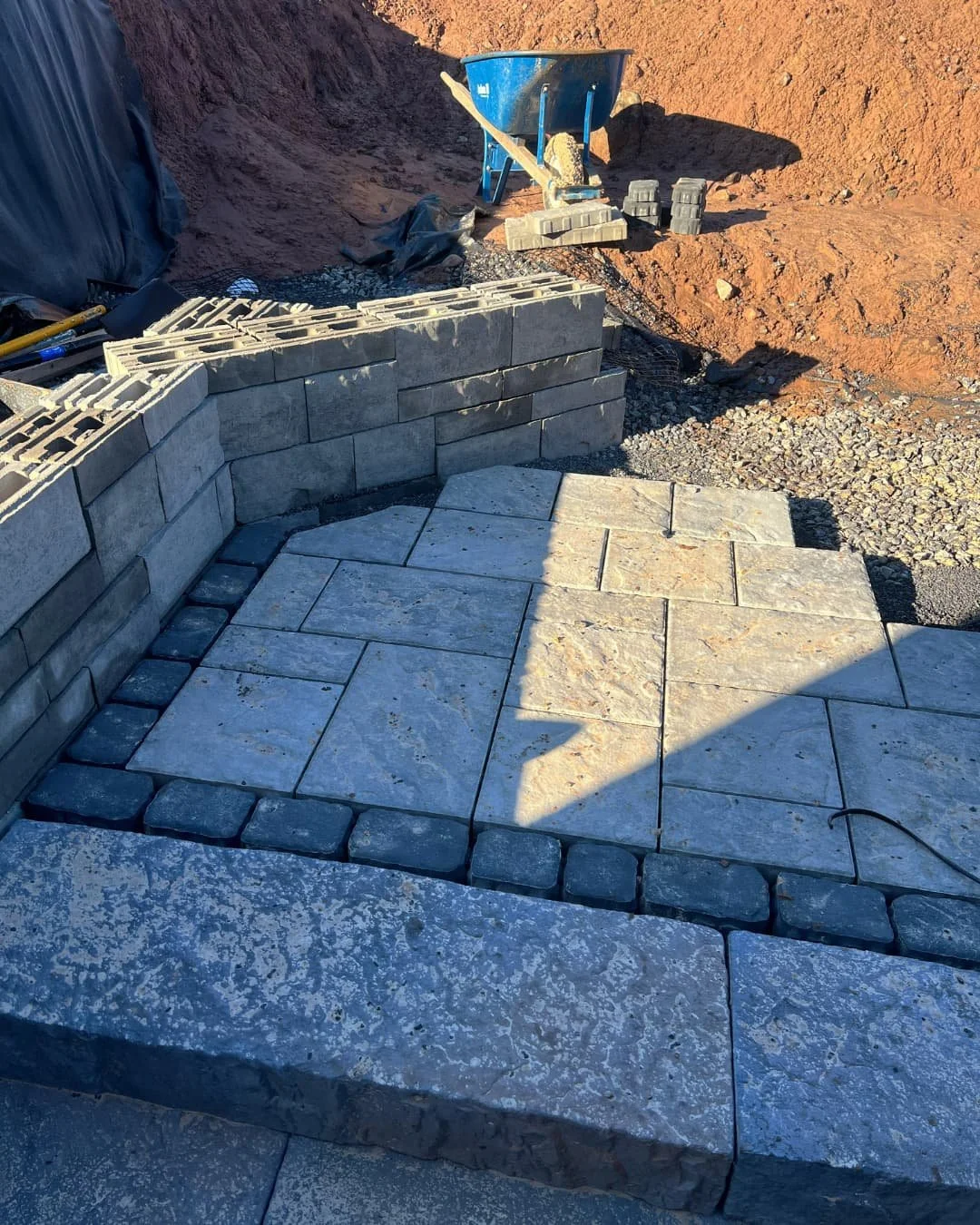 New construction lot before landscape installation by Pines and Pavers in Cazenovia, New York.