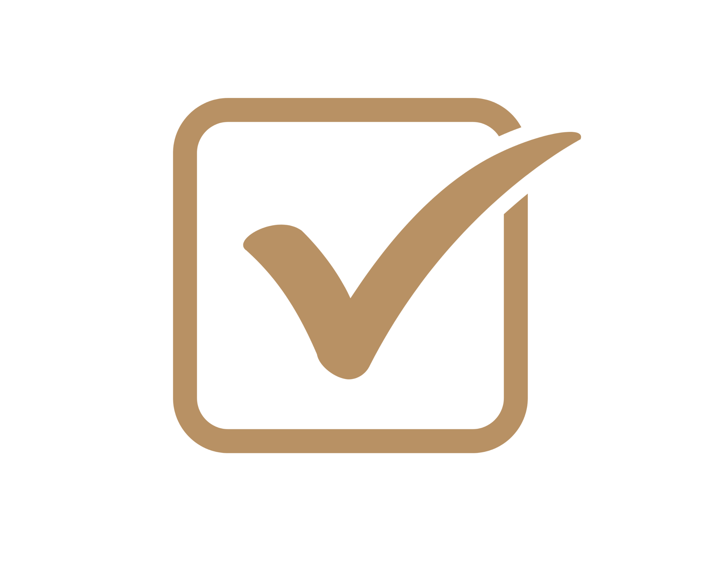 Icon of a checkmark inside a square, representing completion or approval.