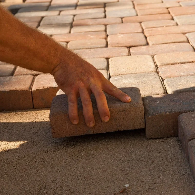 Landscape professional installing fresh sod and shaping clean lawn edges during residential yard renovation.