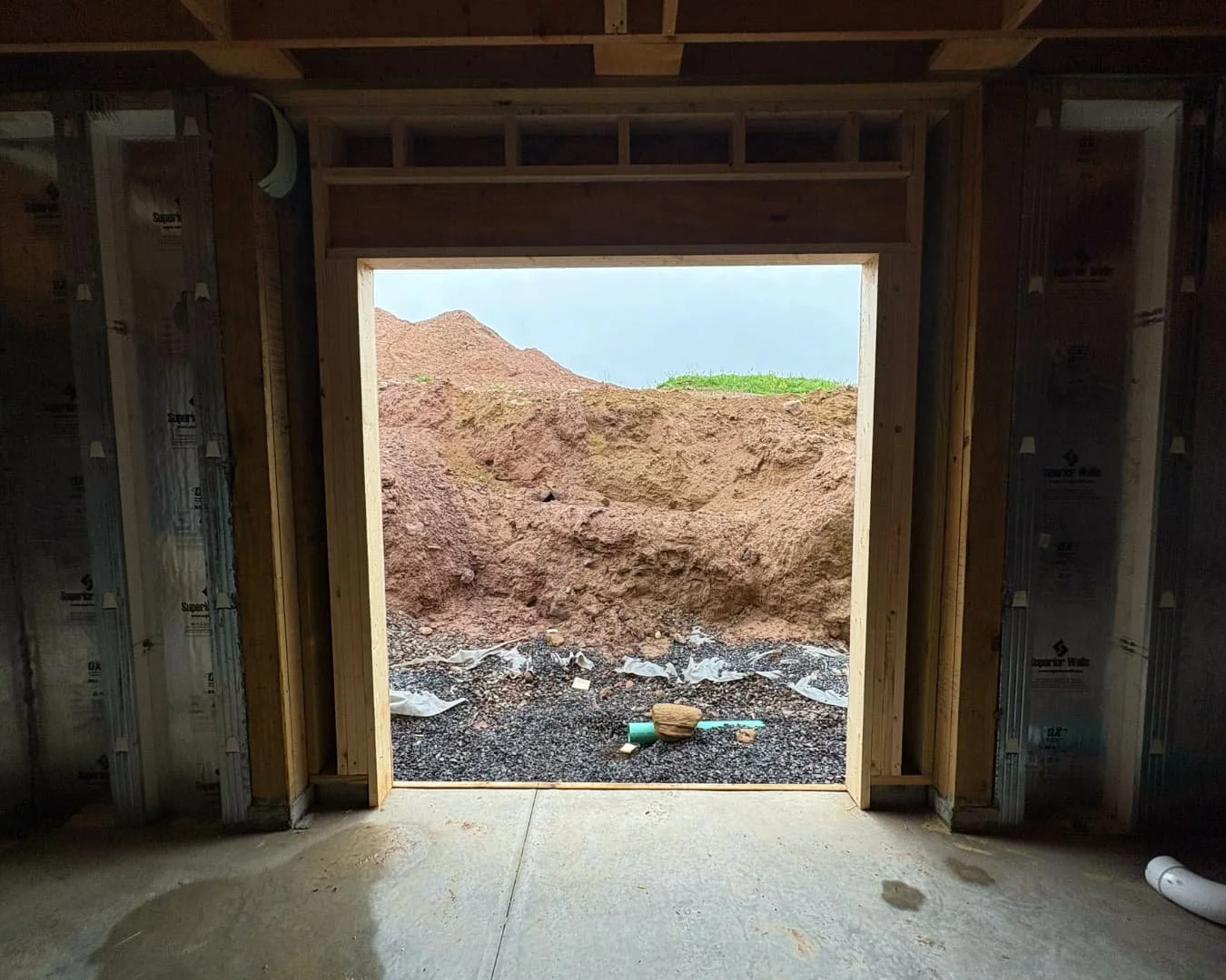 Hardscape design render with step wall for a Pines and Pavers project in Cazenovia, New York.
