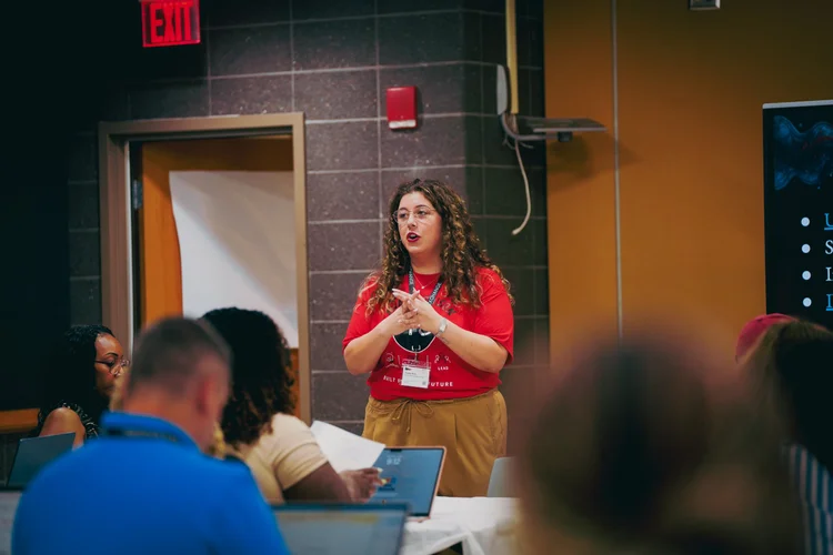 Sophia teaching a workshop