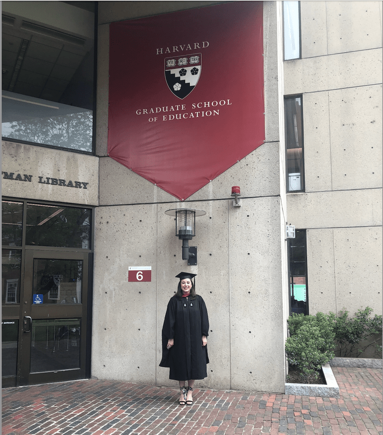 Sophia at Harvard Graduate School of Education graduation