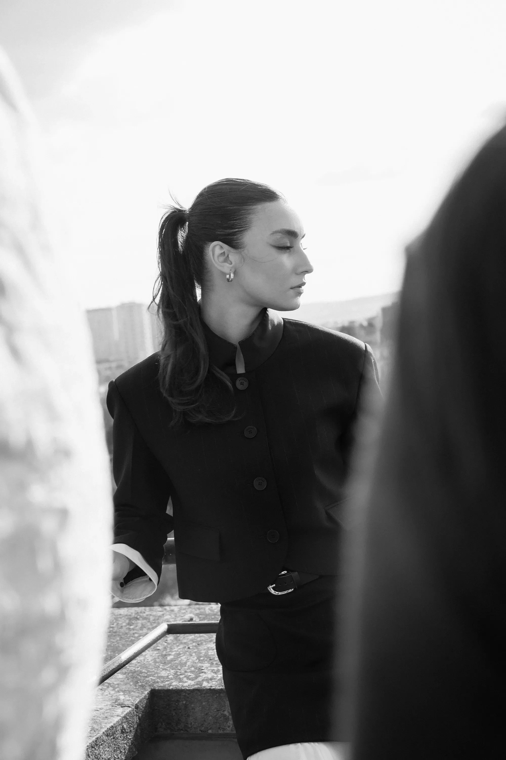 Sandro Model Black and White.webp