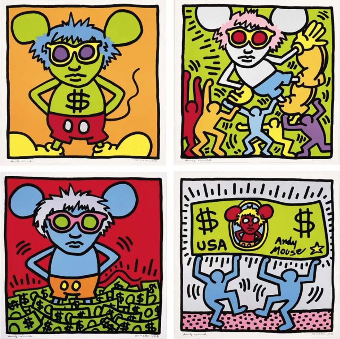 Andy Mouse Keith Haring Andy Warhol