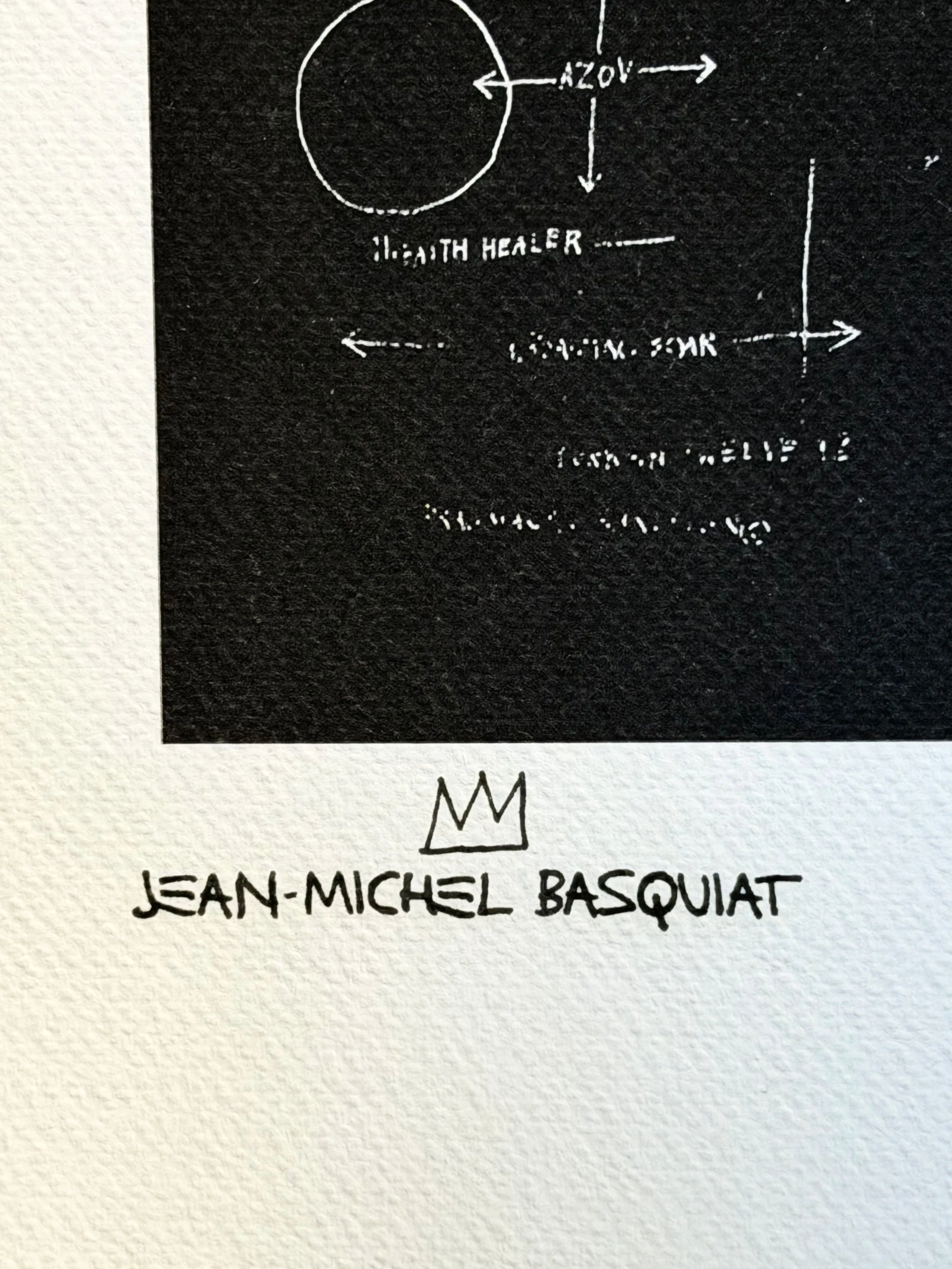 Jean-Michel Basquiat Untitled 1983 Lithograph 59/100. Ottoman Empire, Hobo Signs, 28 Drawings Collage. Rupert Jasen Smith Print. Artquia Vault.