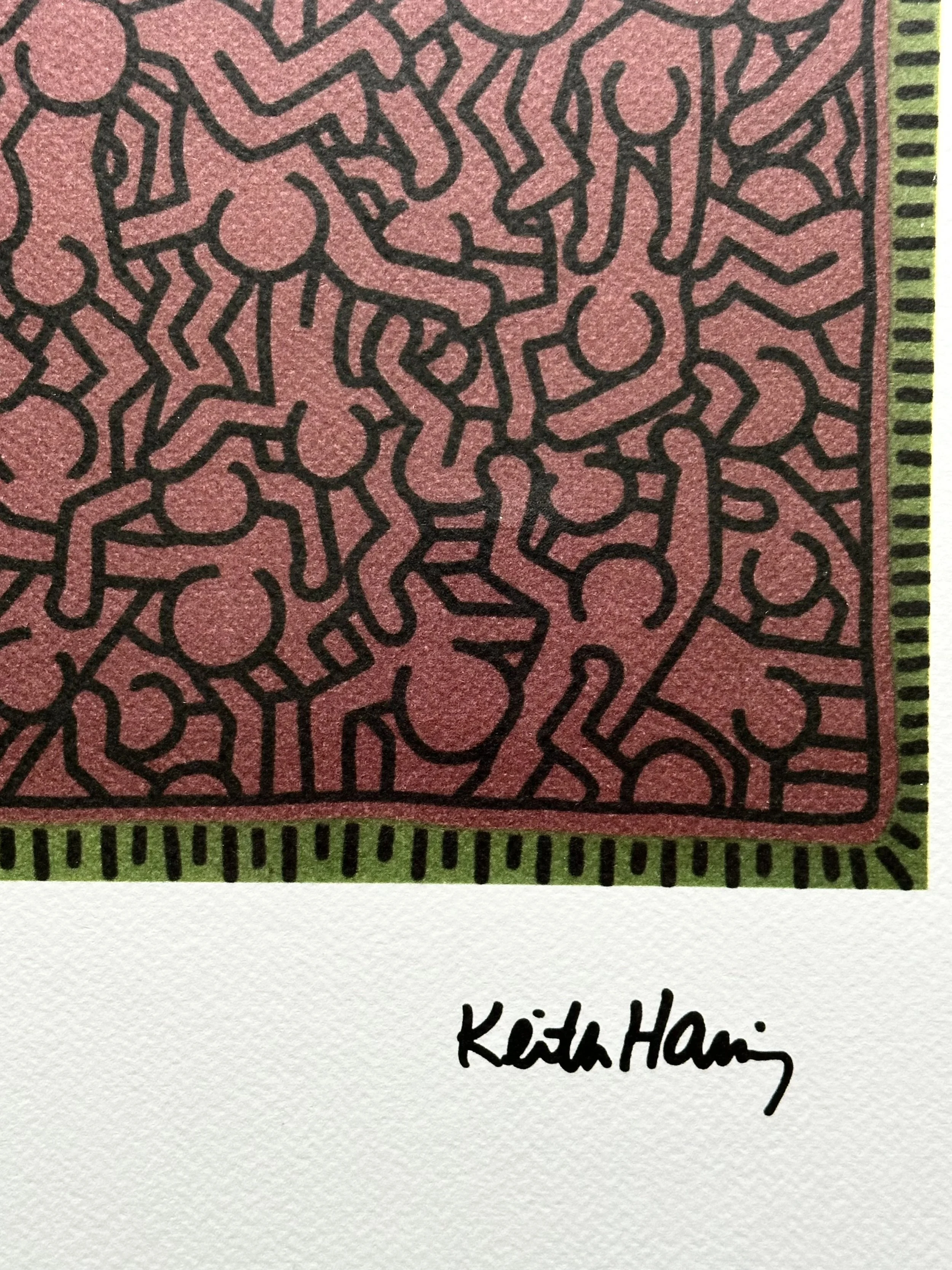 Untitled (Crowd in Red) (39/150) by Keith Haring | Keith Haring Foundation | Artquia