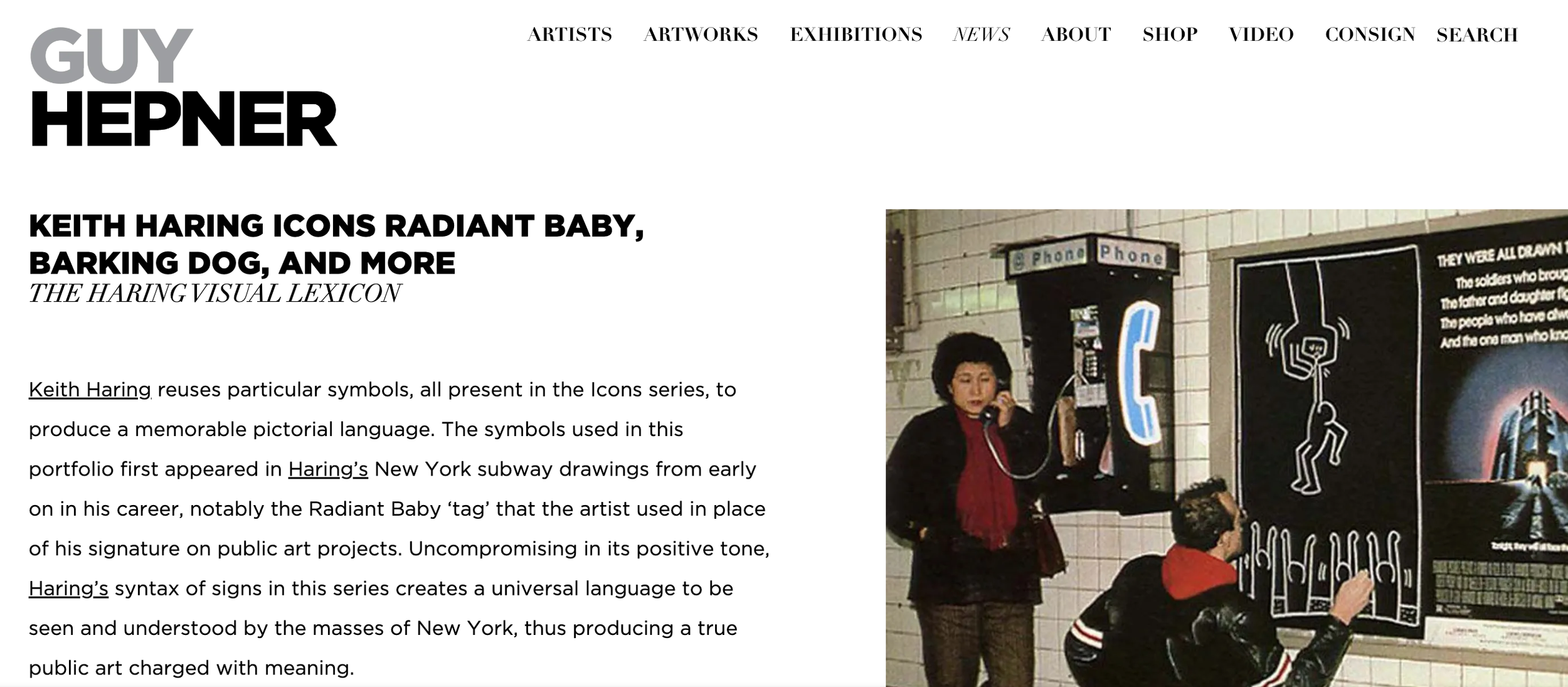 Artquia Keith Haring Guy hepner