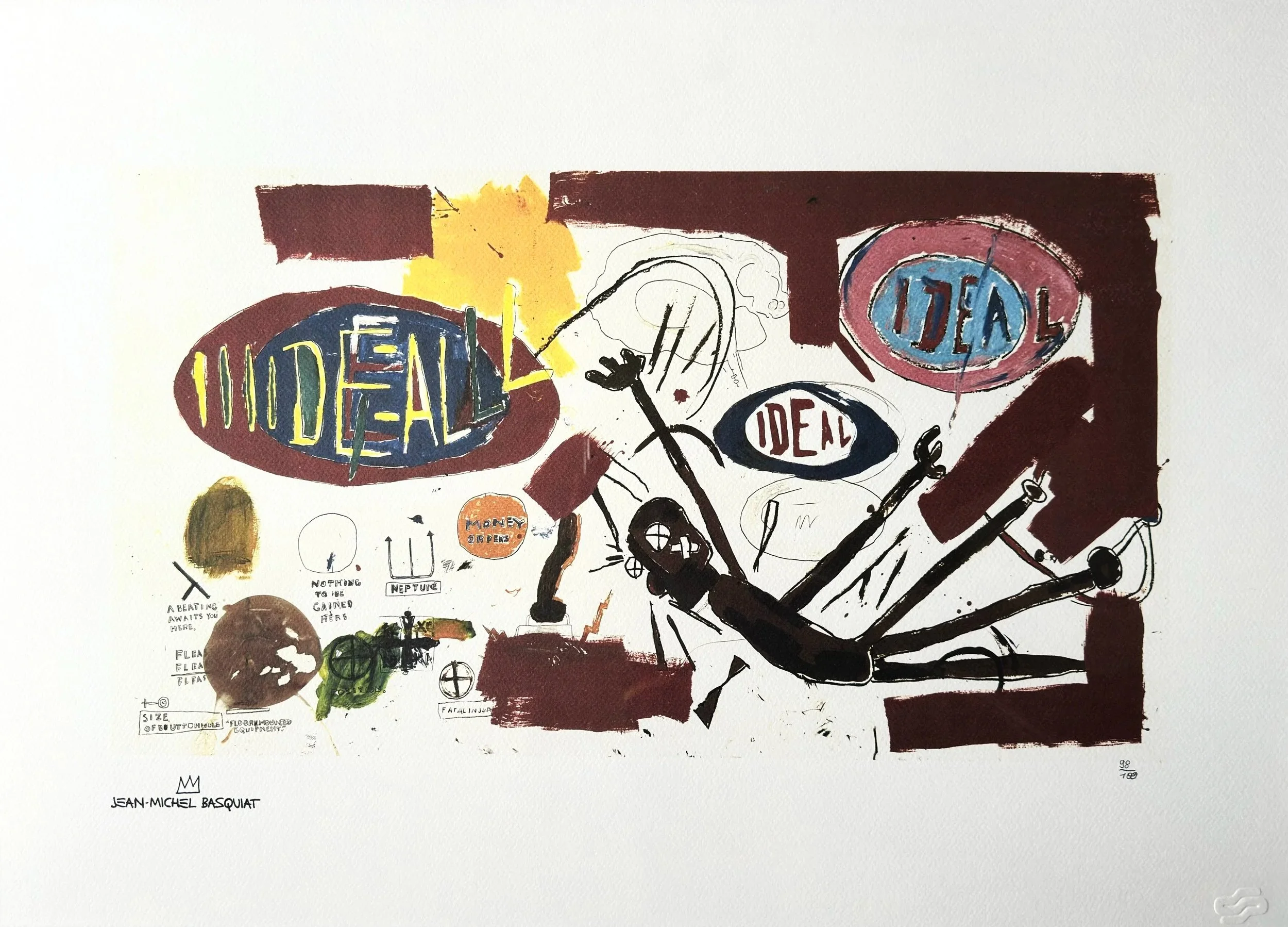 Victor 25448 (98/100) by Jean-Michel Basquiat | Printed by Rupert Jasen Smith | Artquia