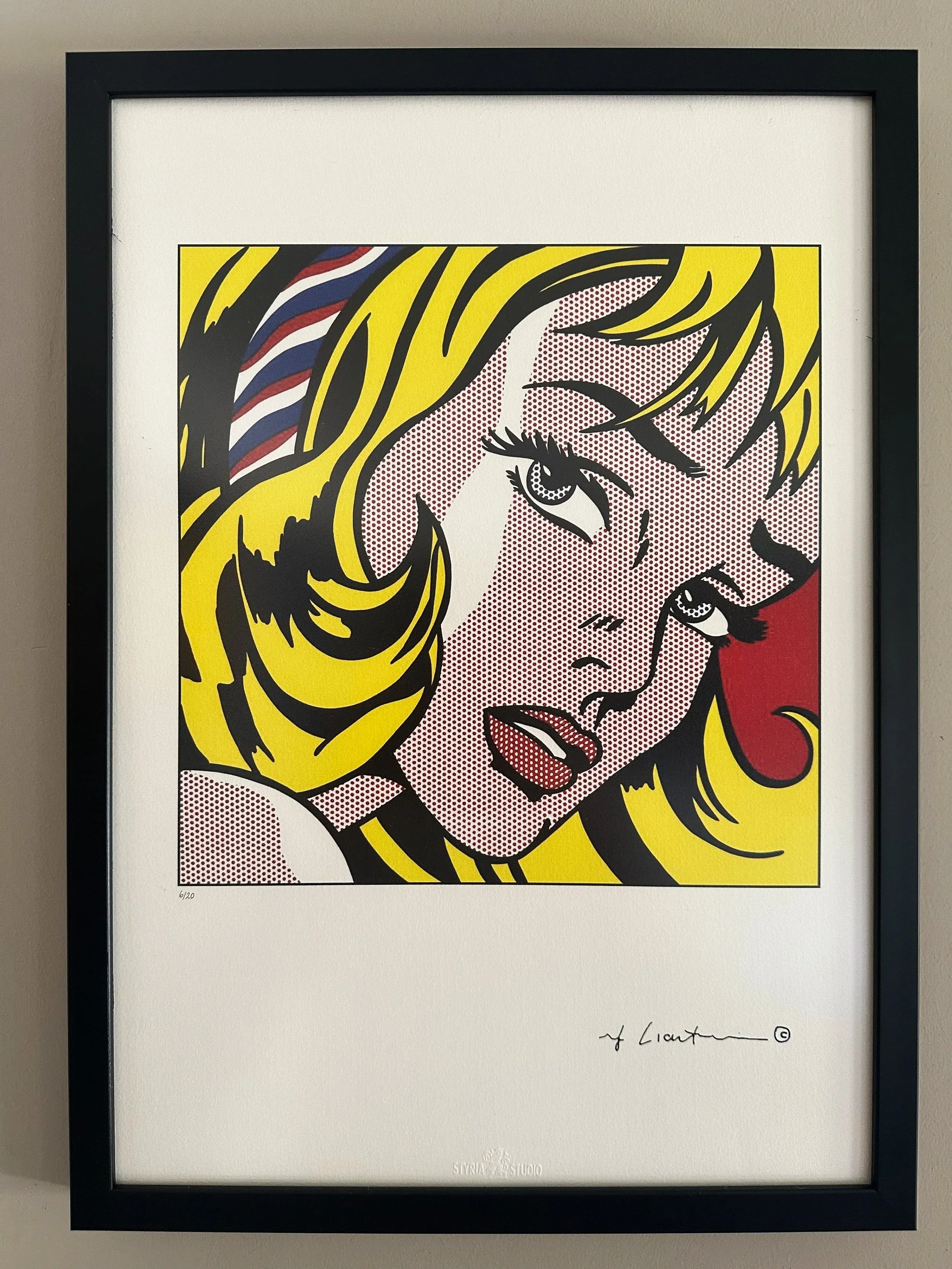 Girl with Hair Ribbon (6/20) by Roy Lichtenstein | Leo Castelli | Artquia