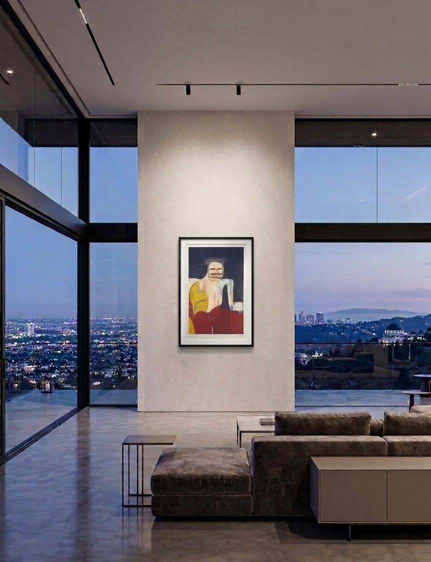 Jean-Michel Basquiat Head and Scapula 1983 Lithograph 18/100. Reference work Alain & Candice Fraiberger Collection, Neo-Expressionist Masterpiece, Artquia Vault Collection.