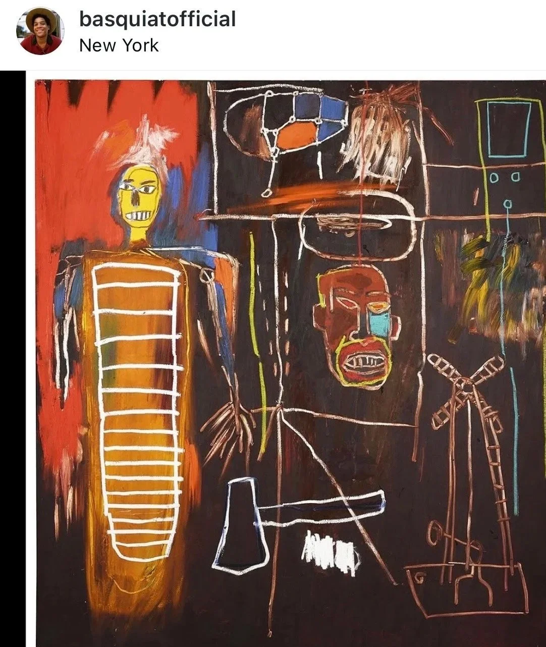 Jean-Michel Basquiat Air Power 1984 Lithograph 44/100. David Bowie Collection Provenance, Franz Kline Influence, African Mask Iconography, Artquia Vault.