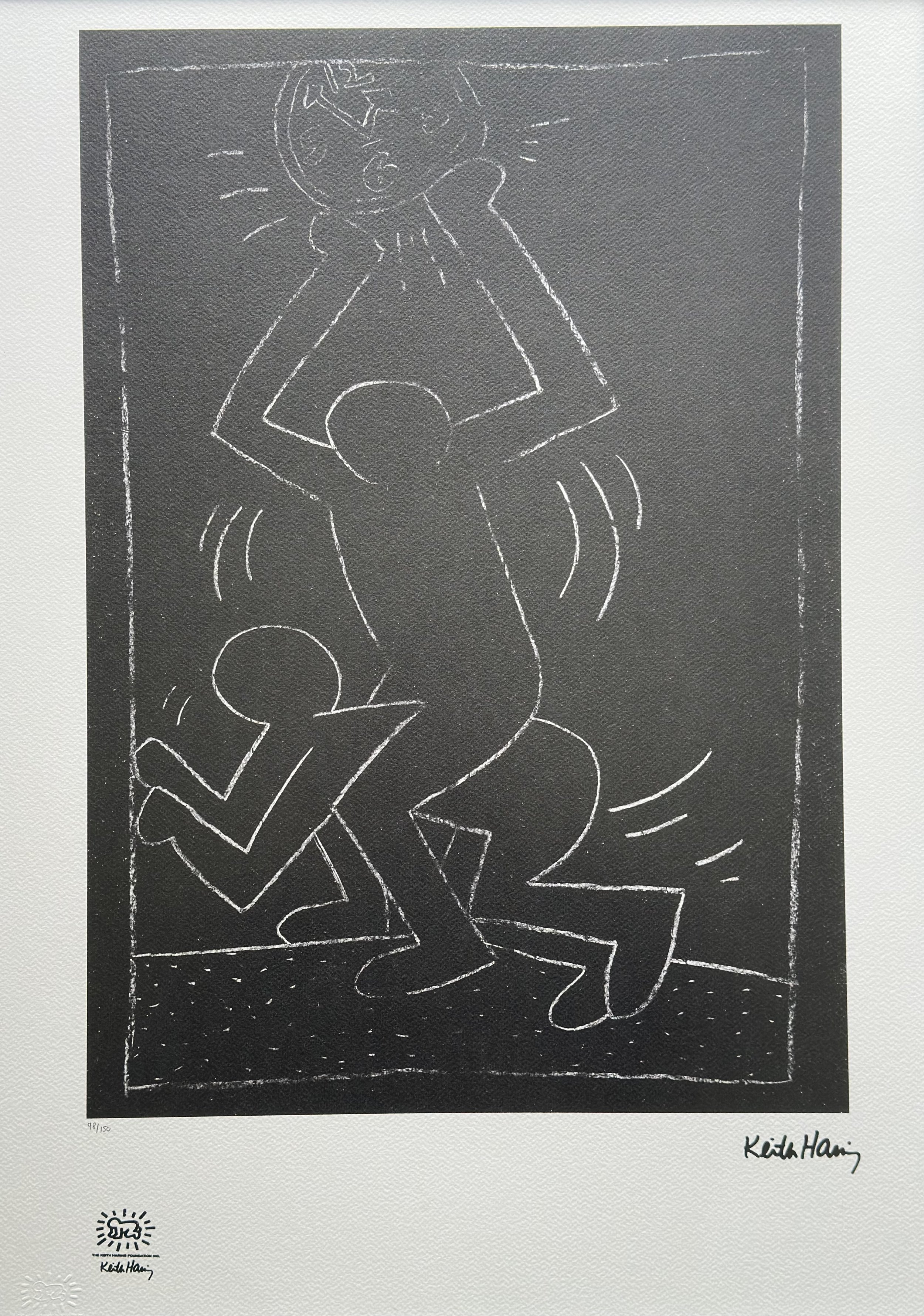 Two Figures and Clock (98/150) by Keith Haring | Artquia