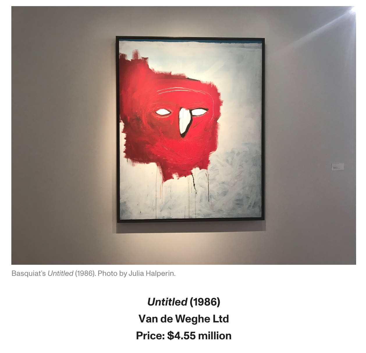 red jean michel basquiat art basel