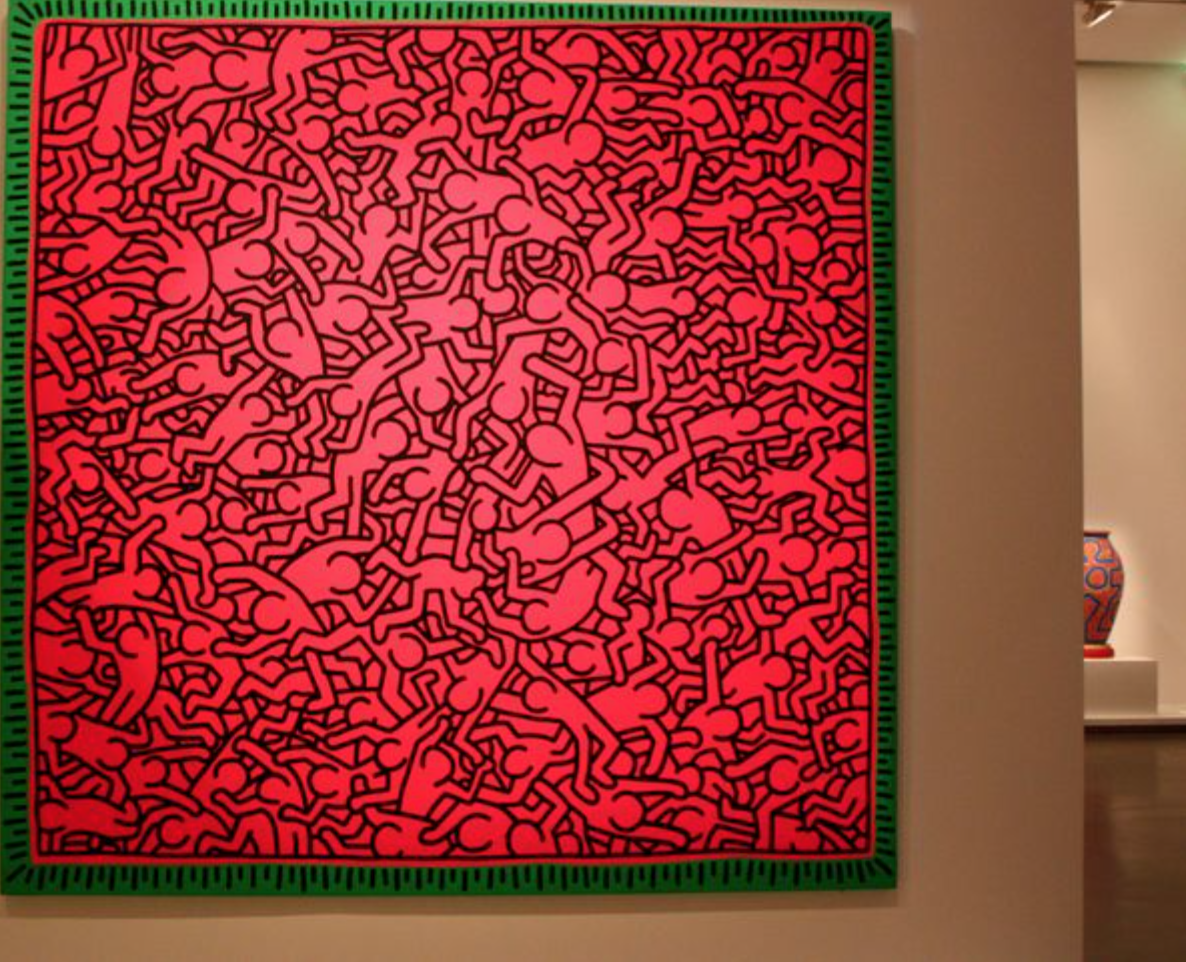Untitled (Crowd in Red) (39/150) by Keith Haring | Keith Haring Foundation | Artquia