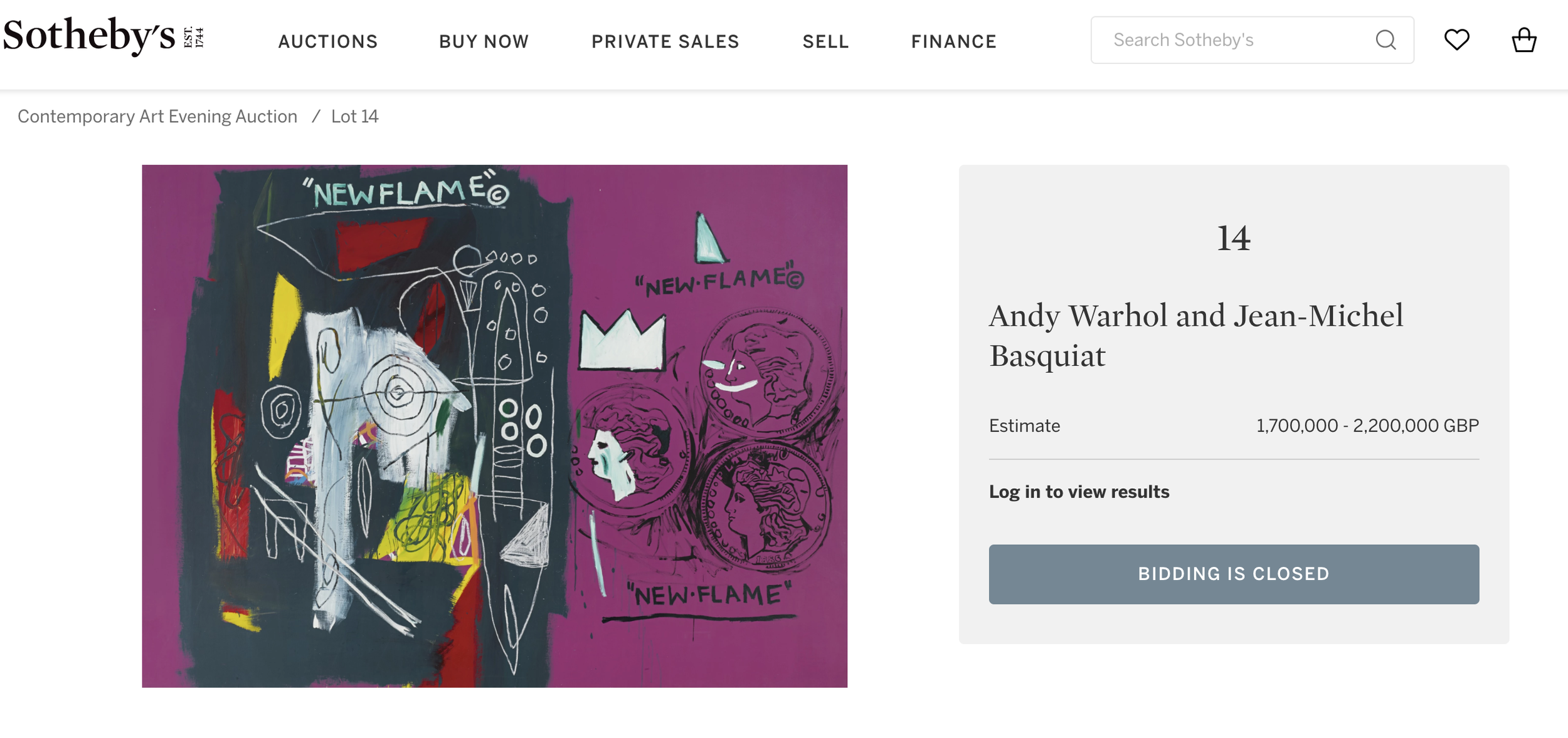 Artquia Andy Warhol Basquiat Sothebys