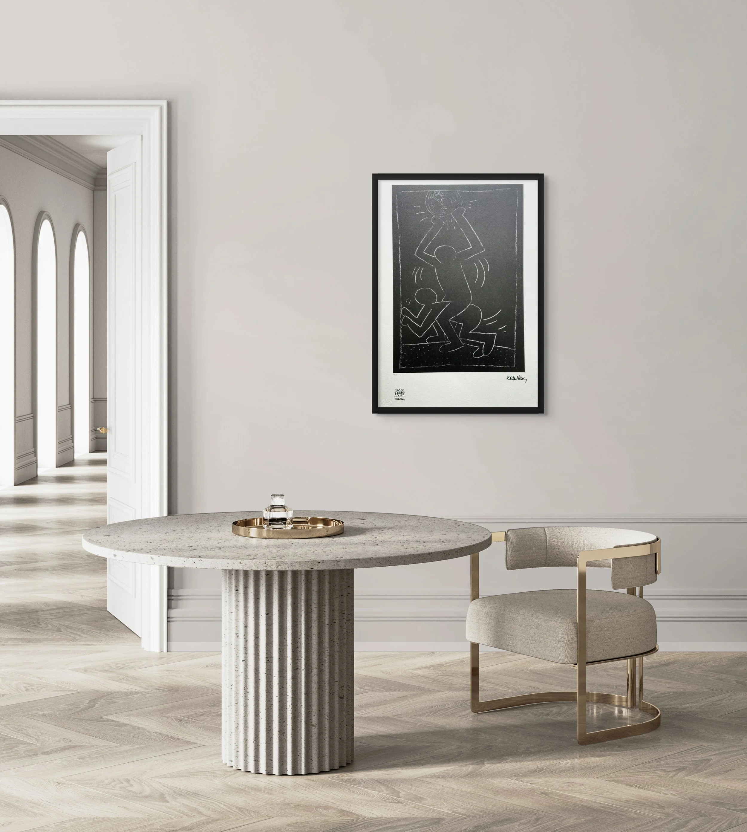 Two Figures and Clock (98/150) by Keith Haring | Artquia