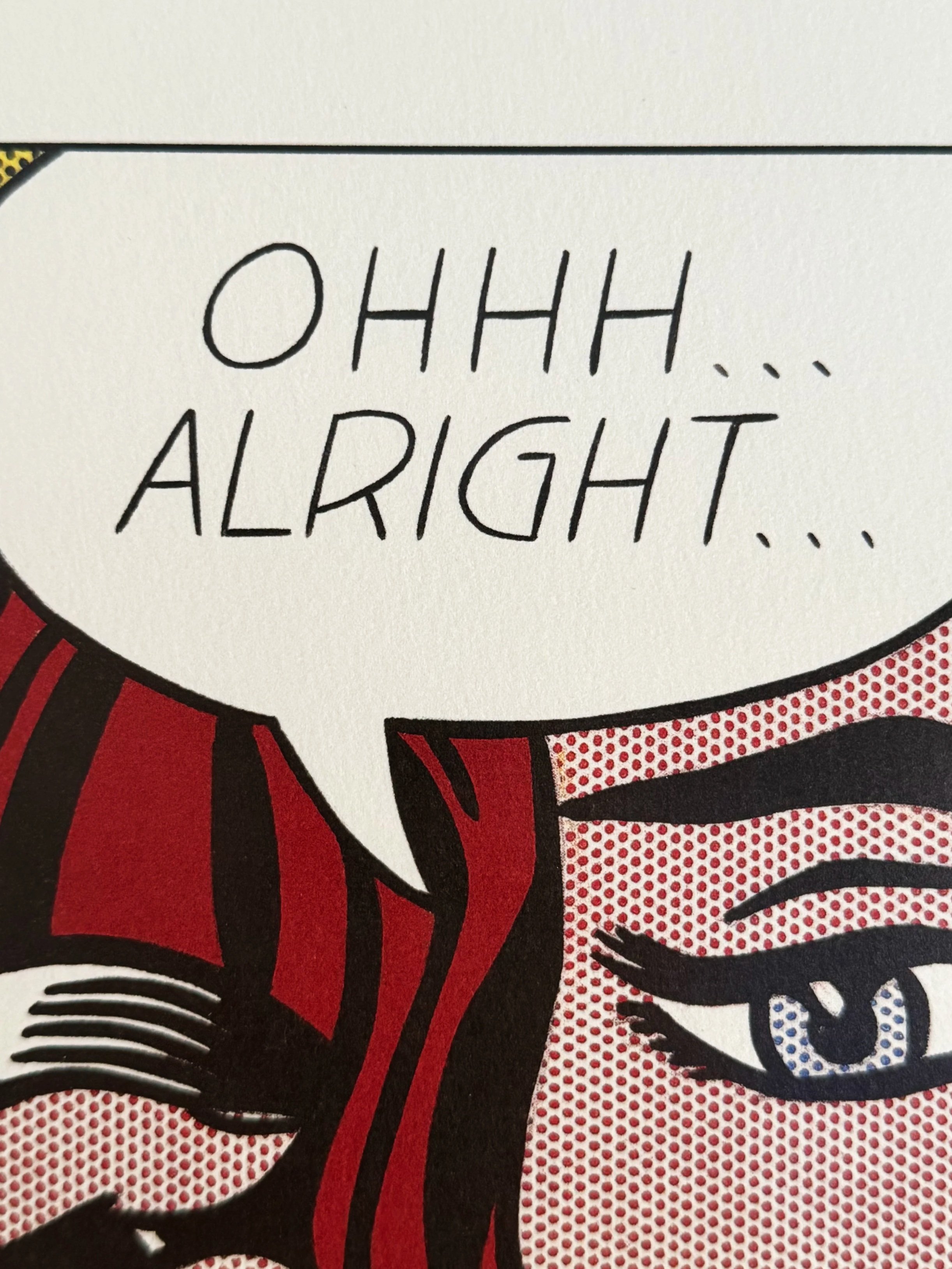 Ohhh... Alright... - Roy Lichtenstein - Edition No: 4/20 | Castelli Graphics | Artquia