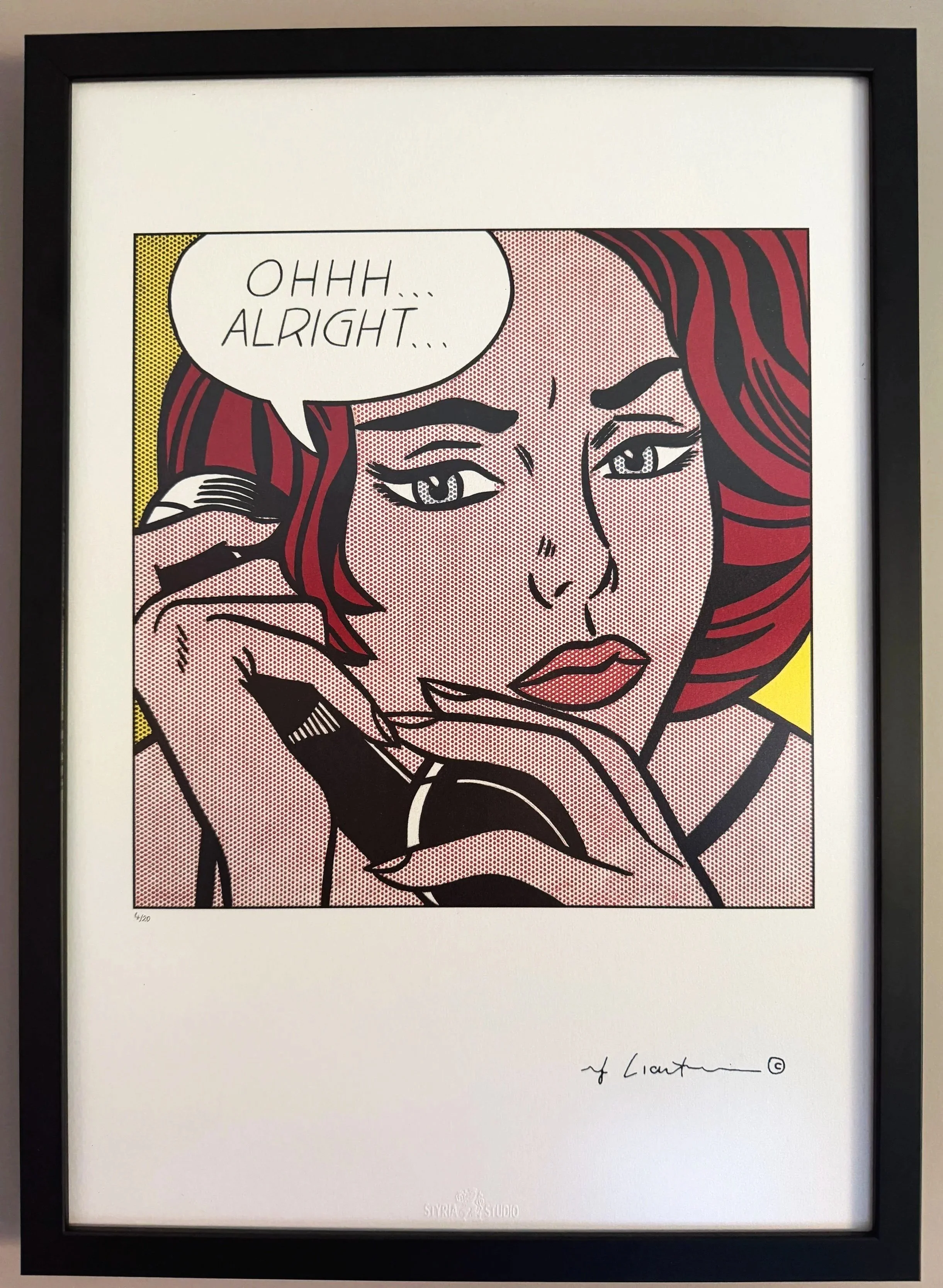 Ohhh... Alright... - Roy Lichtenstein - Edition No: 4/20 | Castelli Graphics | Artquia