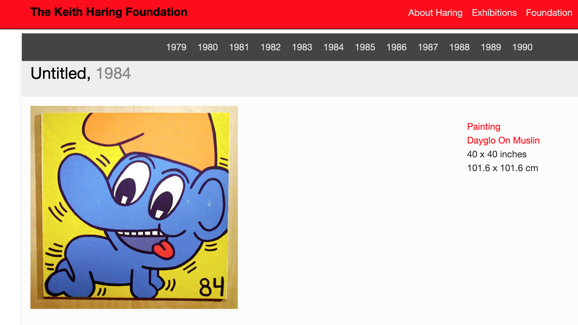 Keith Haring Smurf | Keith Haring Foundation | Artquia