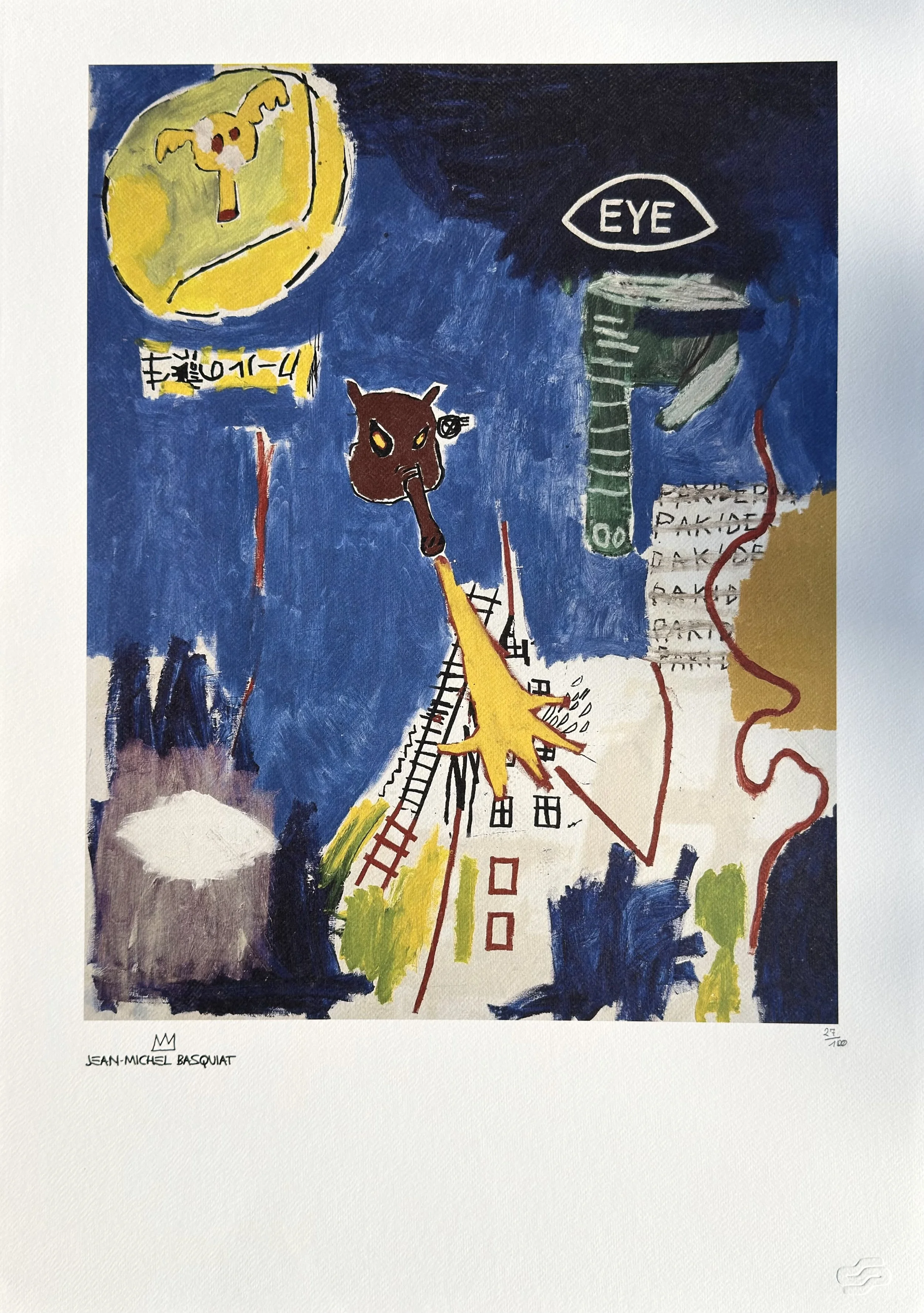 Pakiderm (27/100) by Jean-Michel Basquiat | 1983 | Printed by Rupert Jasen Smith | Artquia