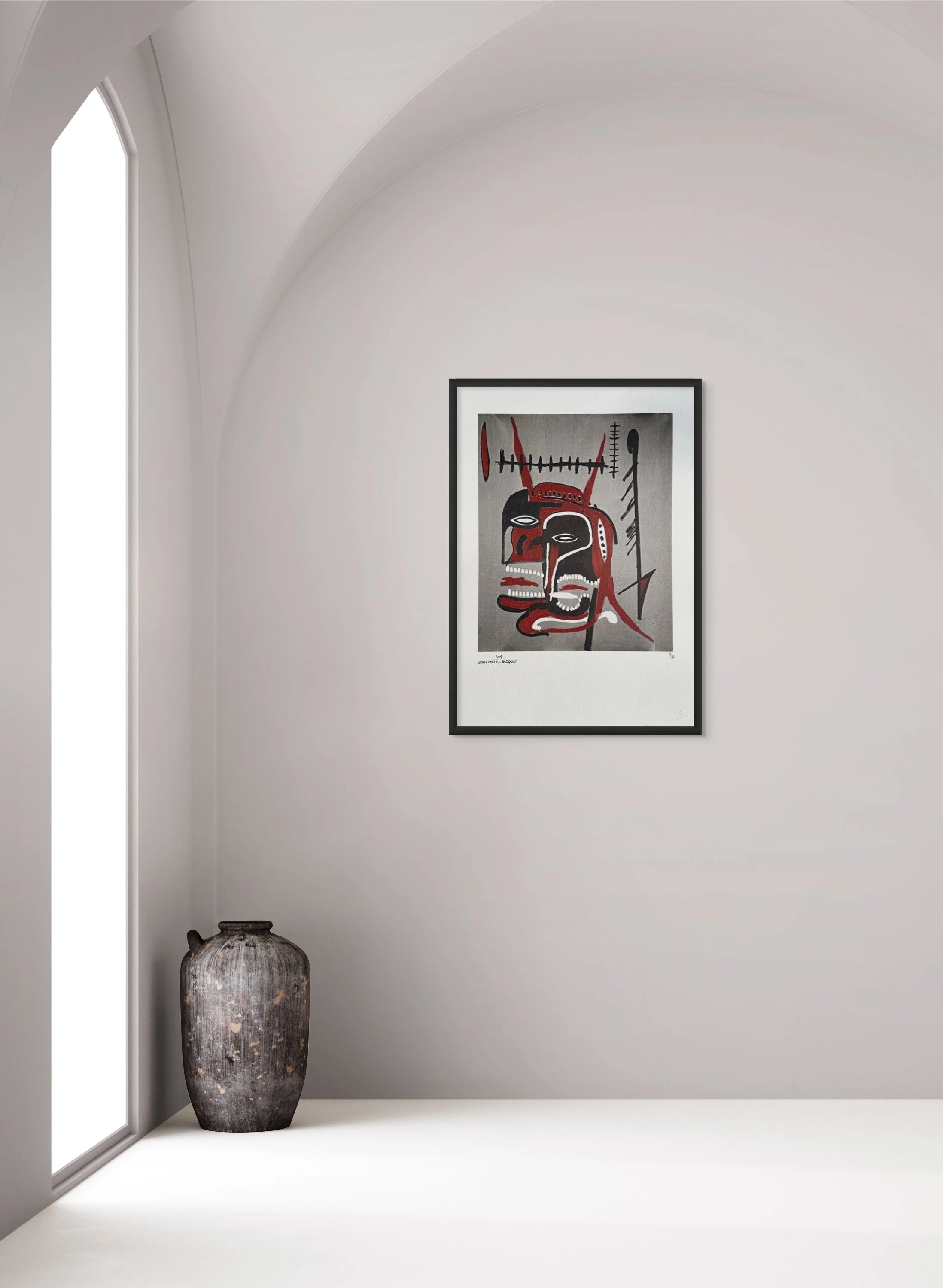 ean-Michel Basquiat Untitled Devil's Head 1987 Lithograph 4/100. Original ex-Tommy Hilfiger Collection, Sotheby's Phillips History, Rupert Jasen Smith Print. Artquia Vault.