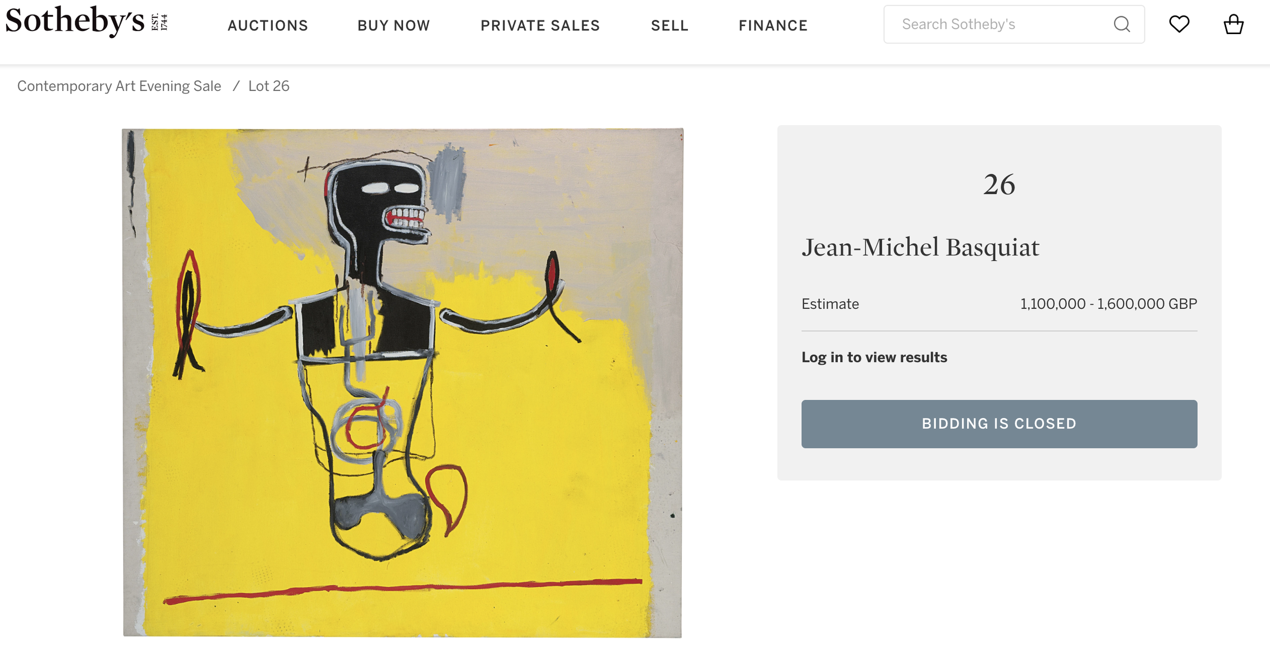 Artquia Basquiat Sothebys