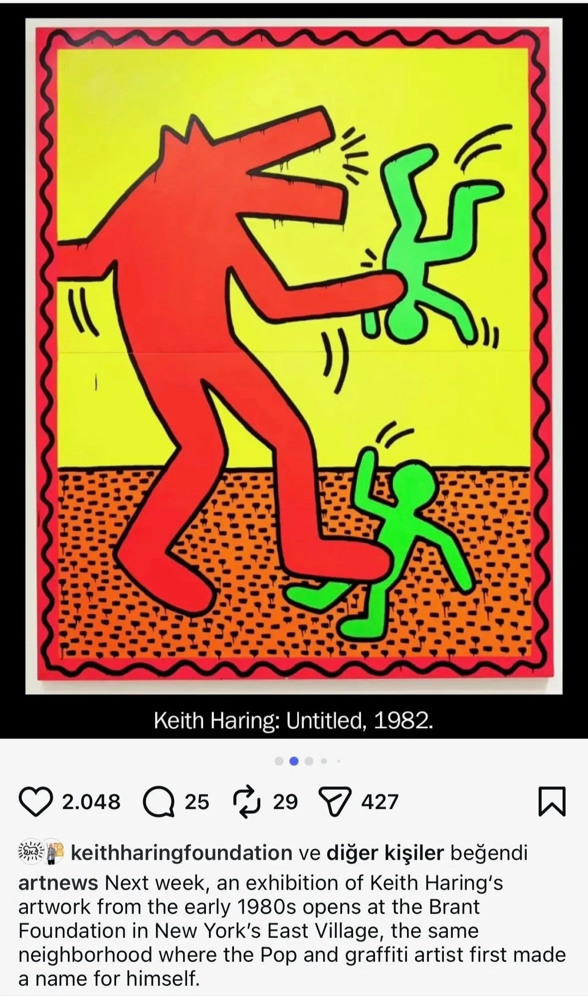 Untitled (Red Dog) (39/150) by Keith Haring | Keith Haring Foundation | Artquia