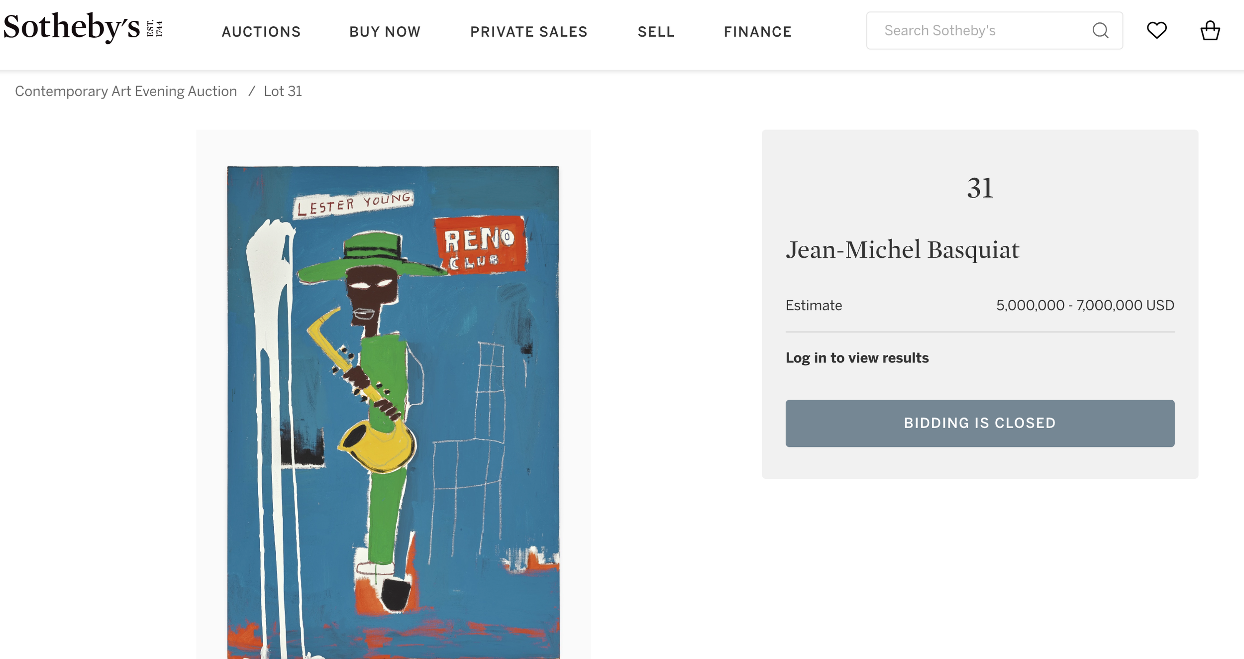 Ekran ResJean-Michel Basquiat In the Wings 1986 Lithograph 23/100. Lester Young Reno Club Tribute, Jazz Icon, Rupert Jasen Smith Print. Artquia Vault. Sothebysmi 2026-03-27 23.55.34.png