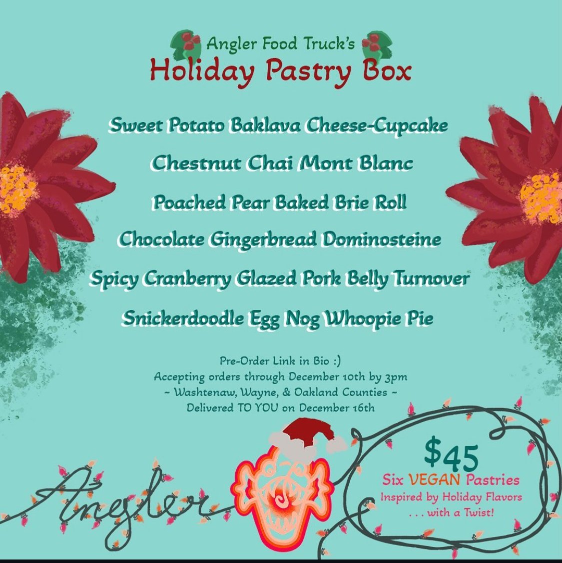 Holiday Pastry Box Menu Graphic