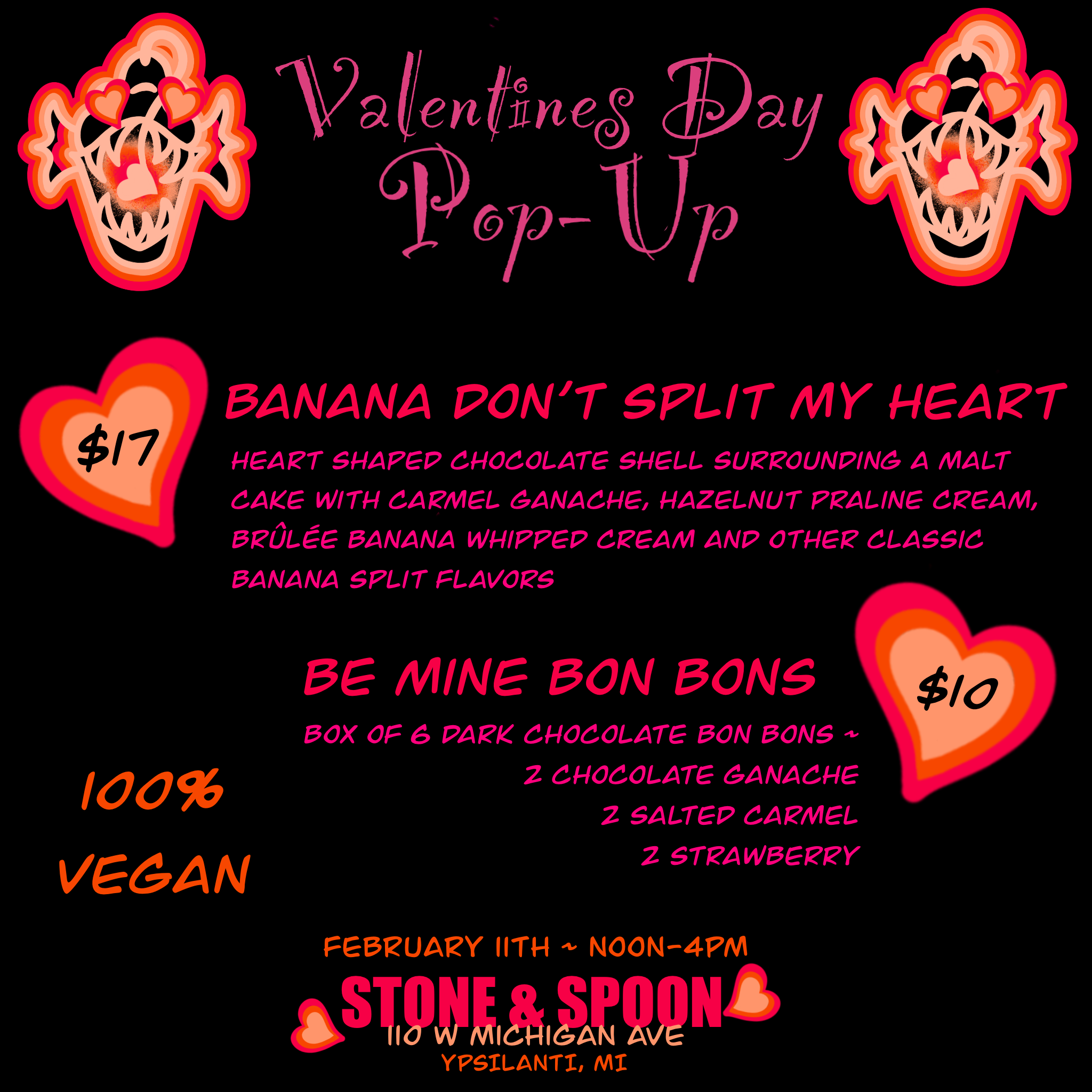 Valentine's Day Pop-Up Menu Graphic