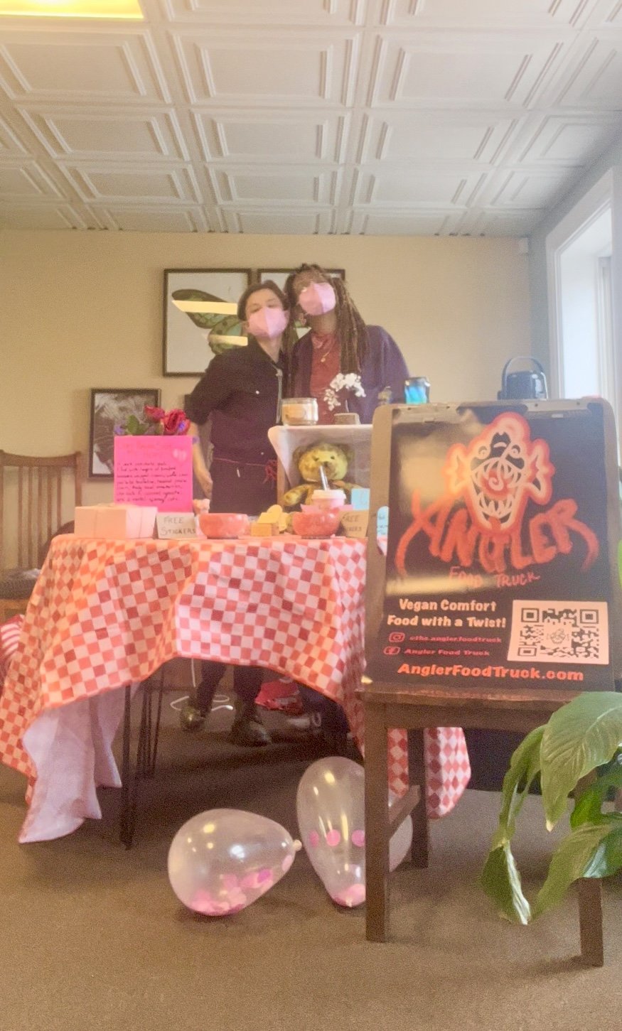 Co and Bo at their first pop-up