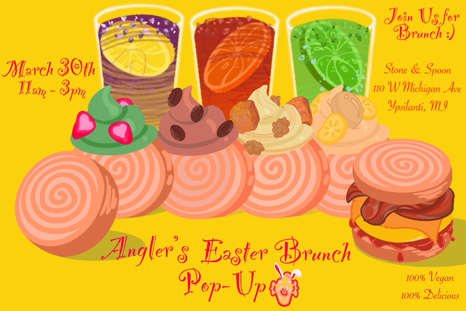 Easter Brunch Pop-Up Menu Graphic