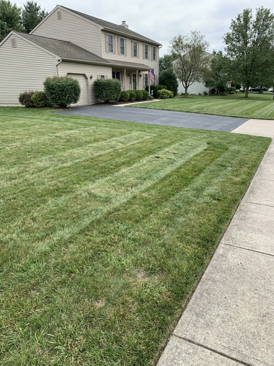Lawn mowing service in Southampton PA with clean edges and stripe finish