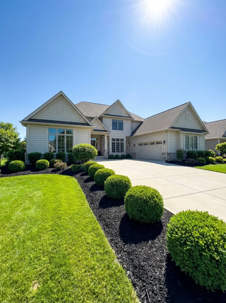 Pristine soft-wash house cleaning results on a Bucks County estate featuring a full exterior wash and algae removal | PureScape