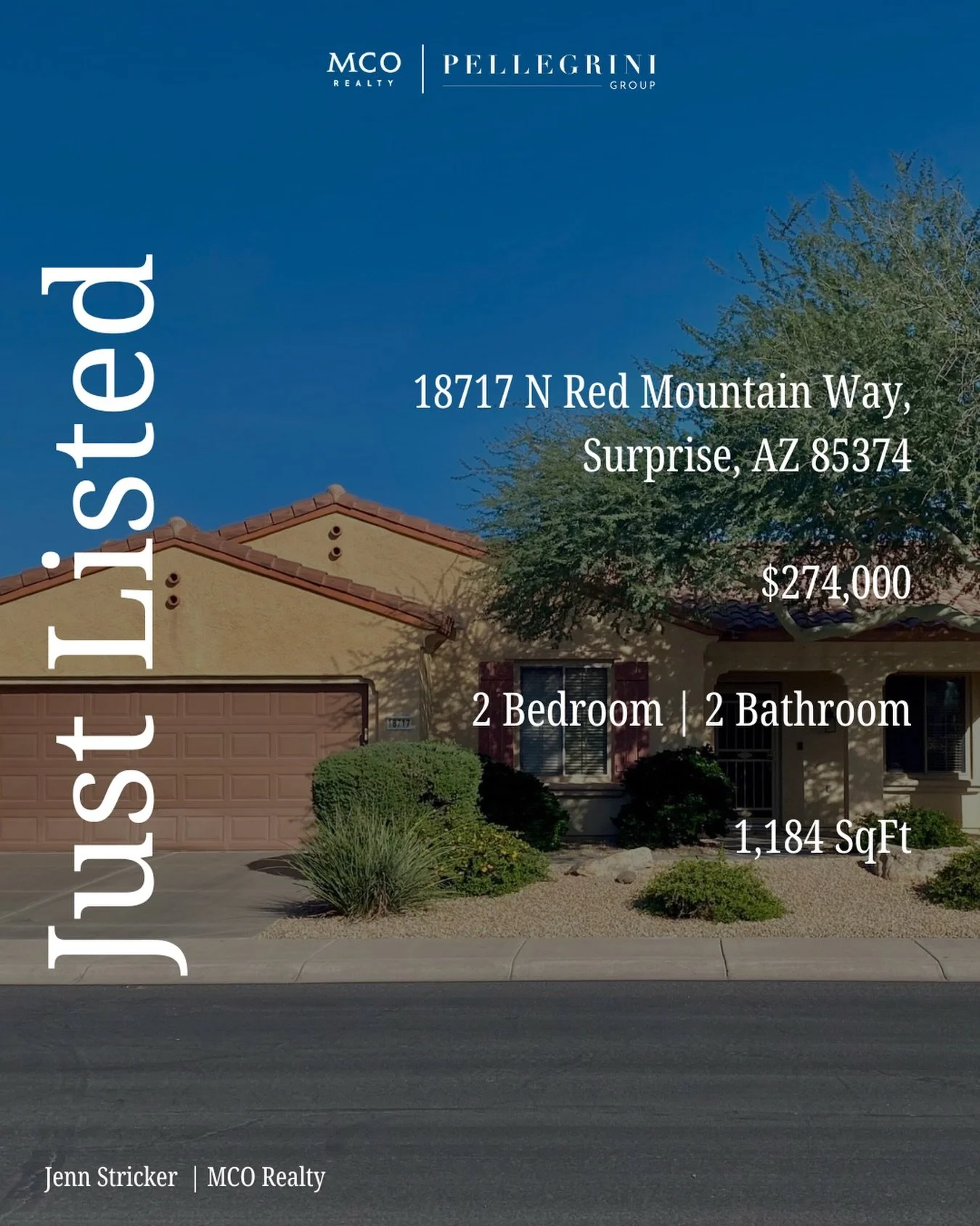 Just Listed in Sun City Grand!

This Del Webb residence offers single-level living on a spacious lot in one of the community&rsquo;s most sought-after locations. Surrounded by properties well above this price point, this home presents exceptional val